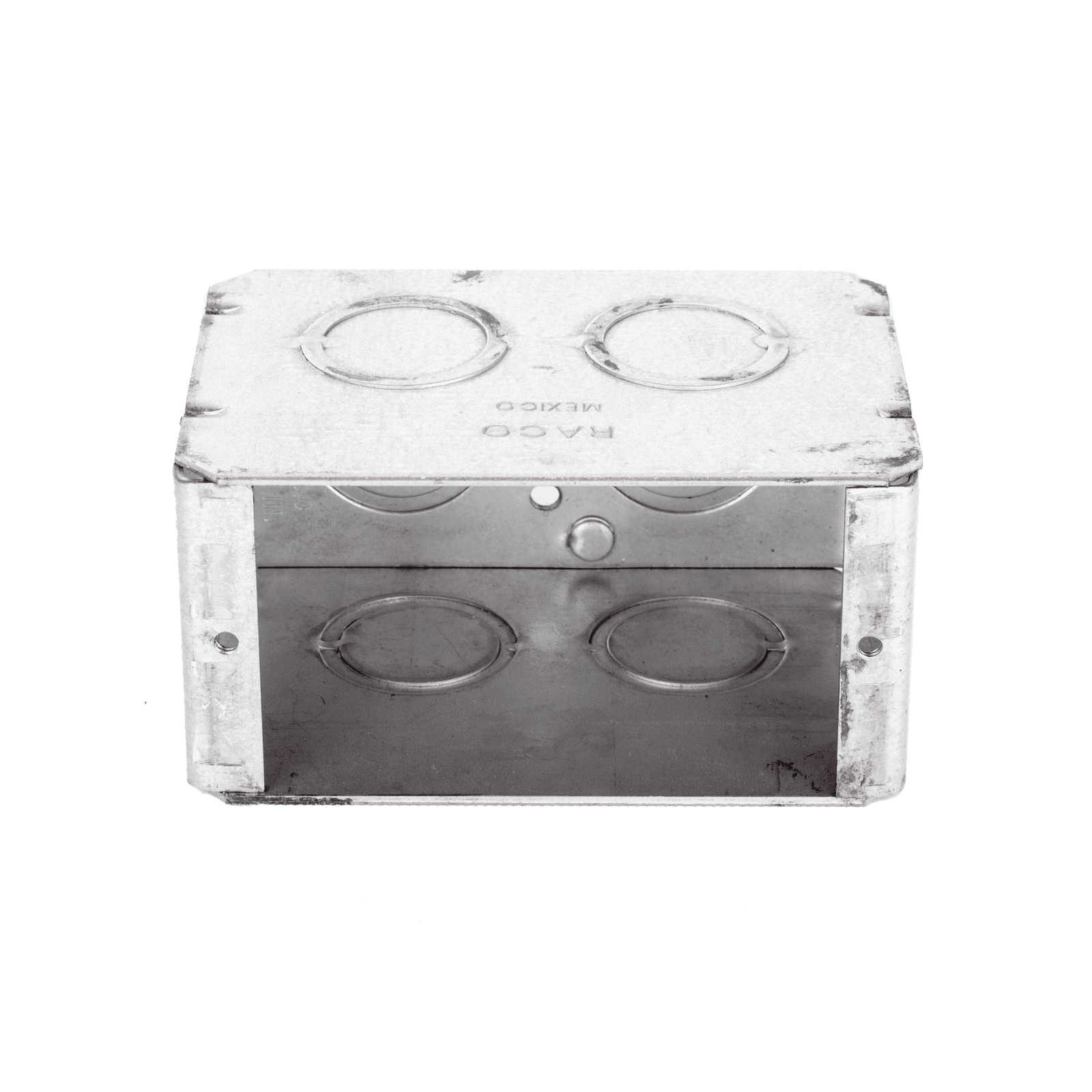 Caja (Chalupa ) Multigang de 1 Gang/ Profundidad de 2-1/2″/ 8 TKO (1/2″ y 3/4″). HUB-690 - RACO