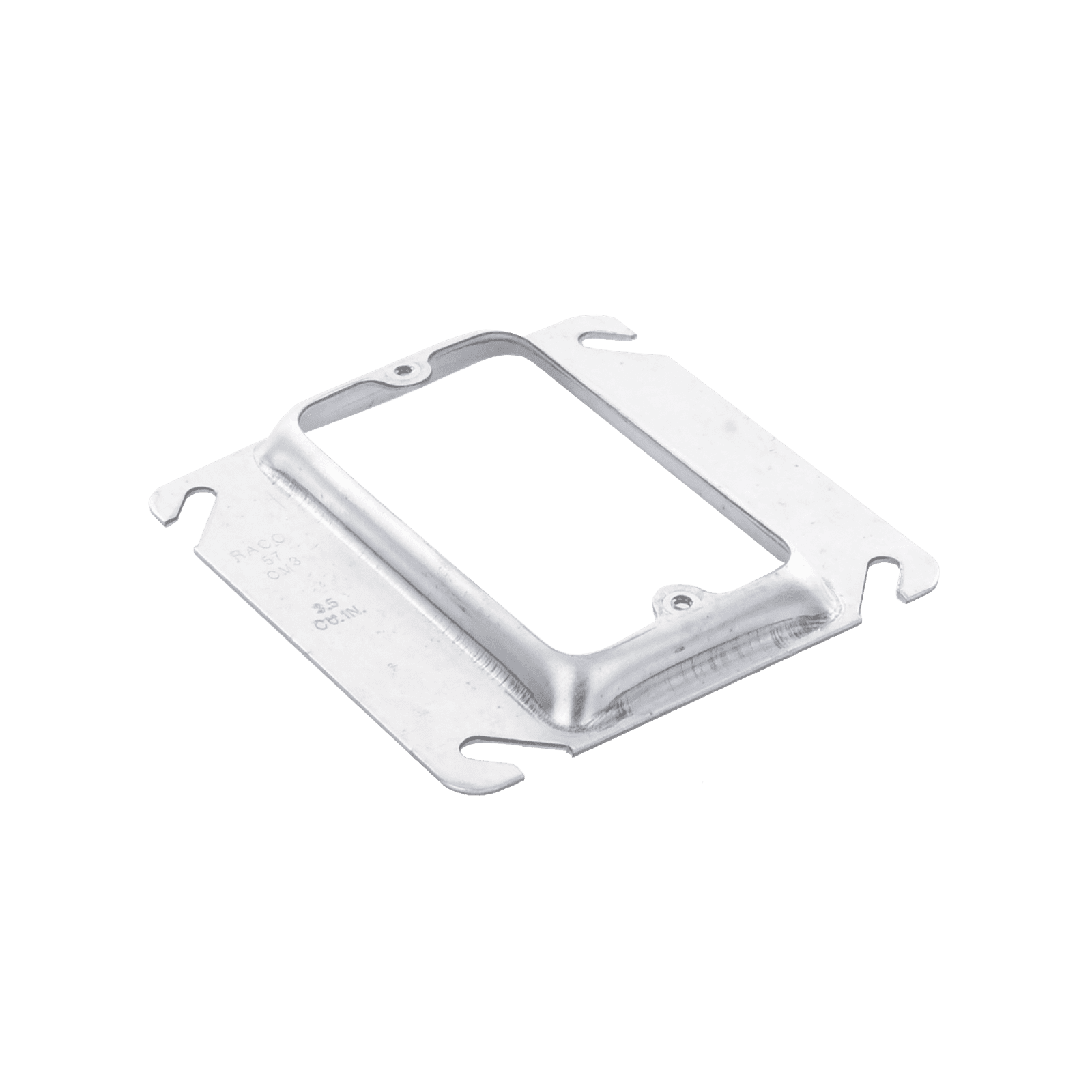 Sobretapa Cuadrada Galvanizada  de 4″, realce de 1/2″. HUB-772 - RACO