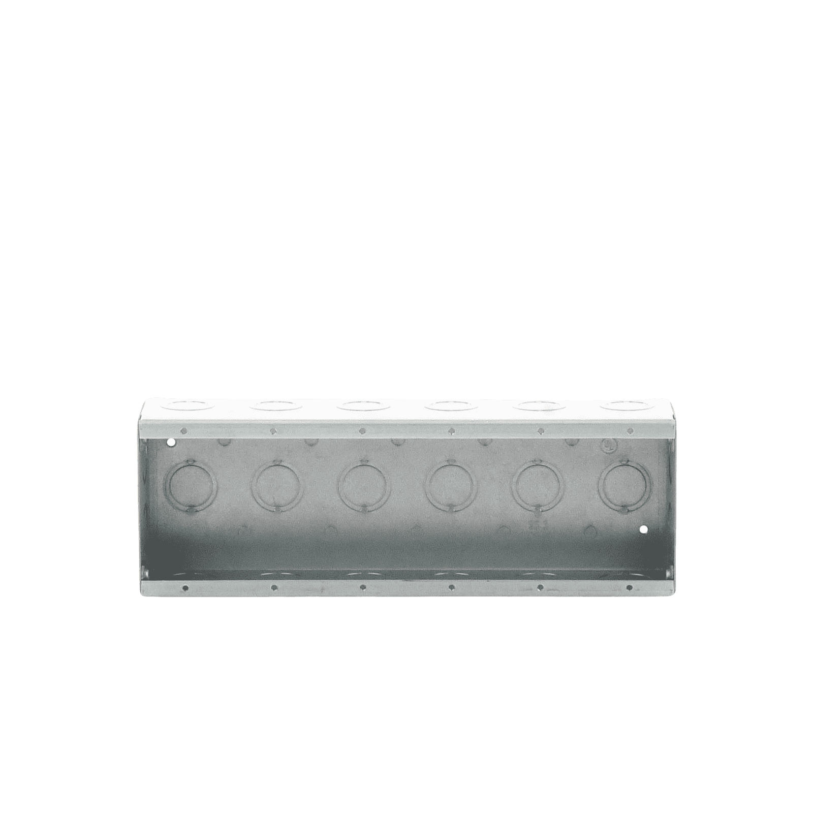 Caja de 6 Gang/Profundidad 2 1/2″/28 Entradas 1/2″-3/4″. HUB-960 - RACO