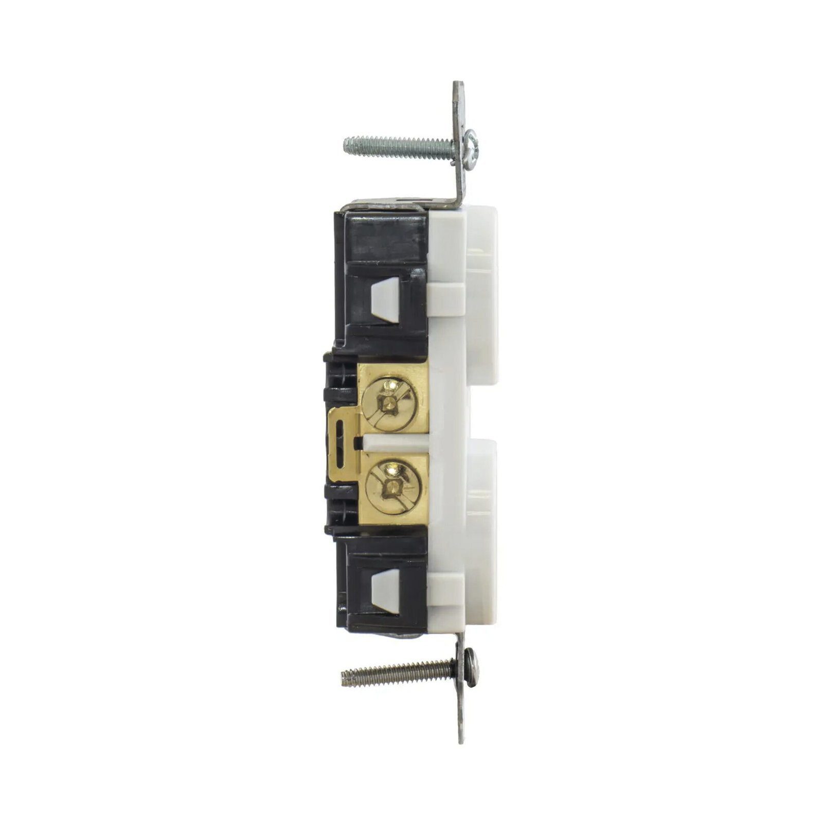 Contacto Dúplex 20 A, 125 V, 2 Polos, 3 Hilos, Cableado Posterior y Lateral, Color Blanco (Nema 5-20R). HUB-BR-20-WHI - HUBBELL