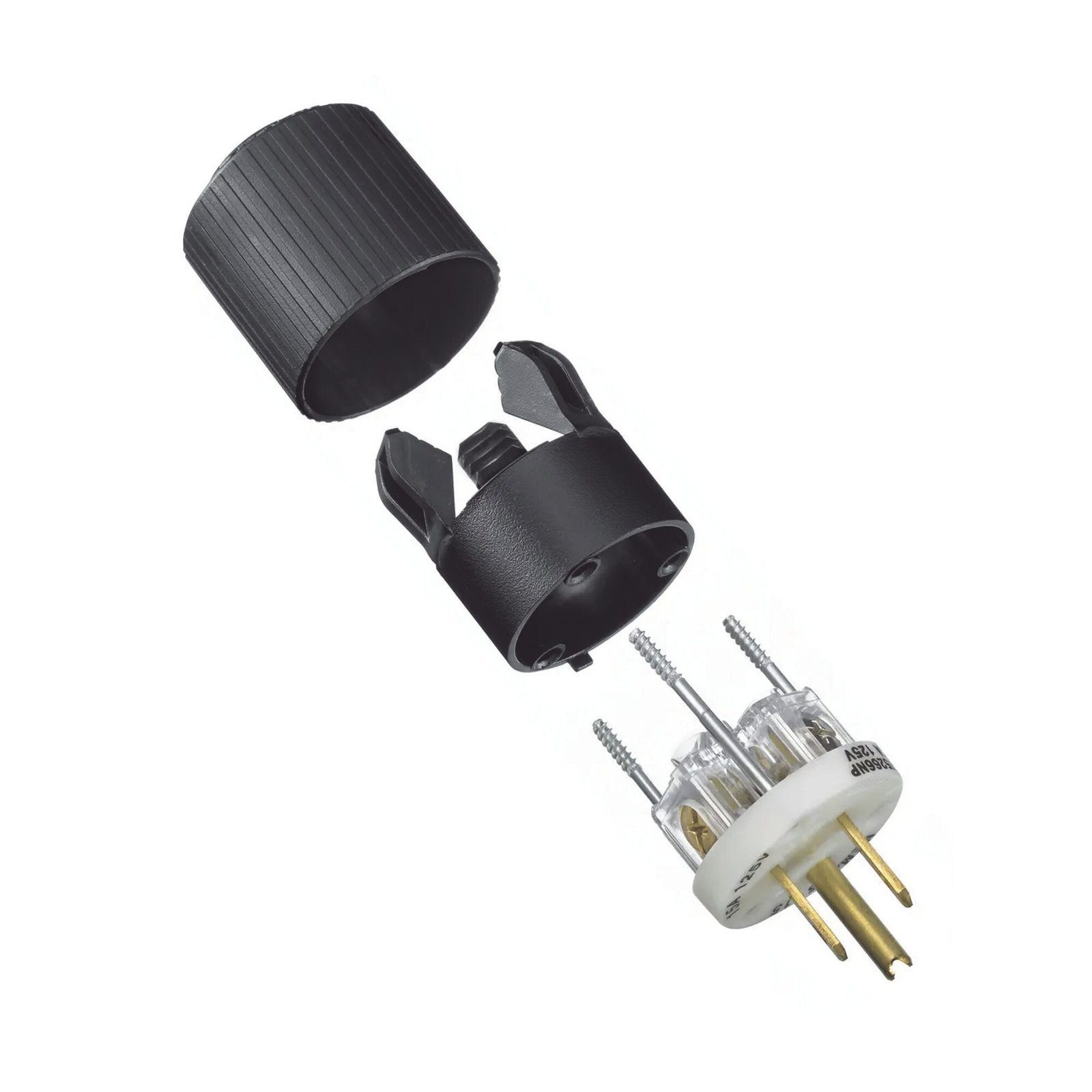 Clavija Negra 15 A 125 V CA 2 Polos 3 Hilos (NEMA 5-15P). HUB-BRY-5266-NP - HUBBELL
