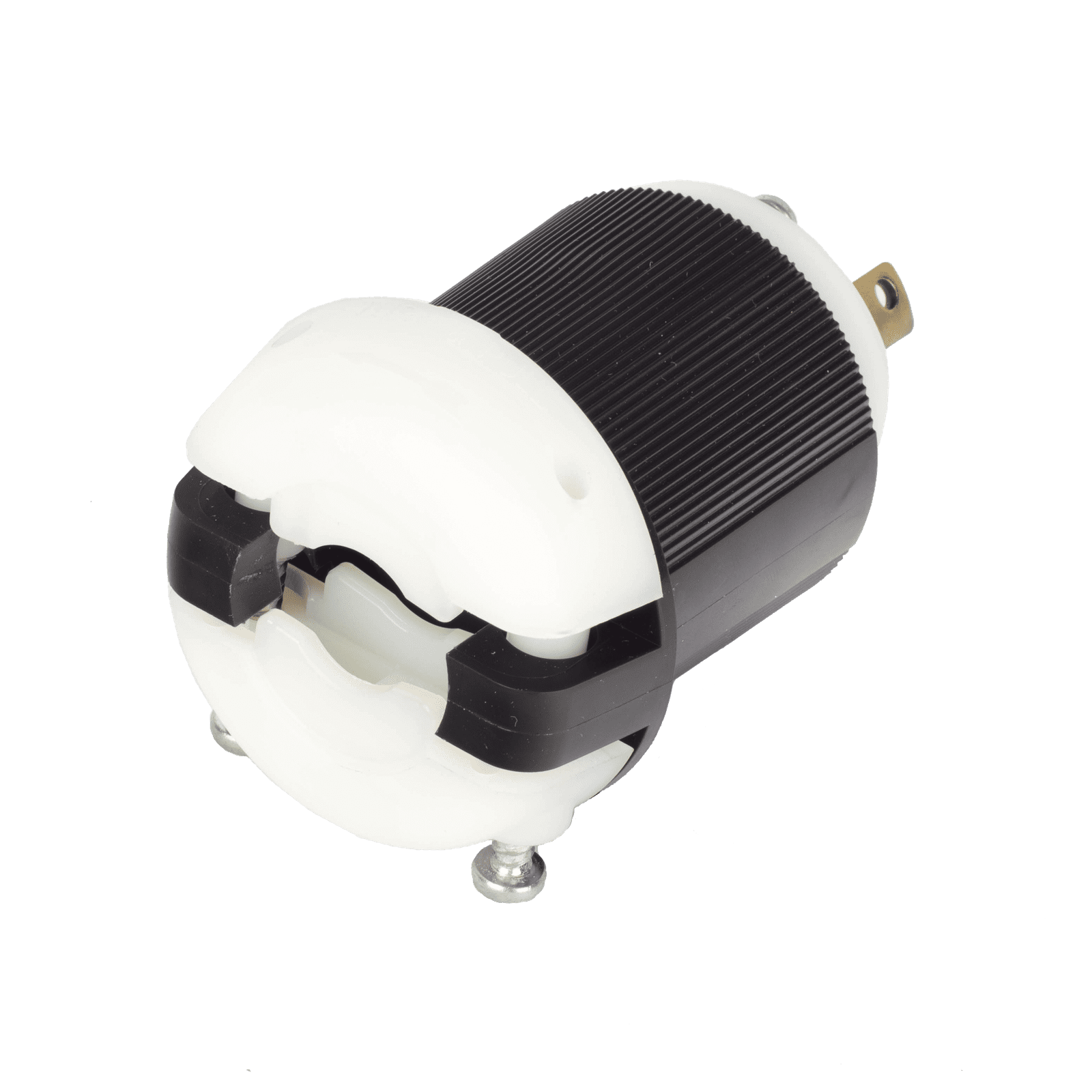 Clavija Industrial con Bloqueo de Media Vuelta / 30 A 250 V CA / 2 Polos 3 Hilos / Color Blanco y Negro / Nema L6-30P. HUB-HBL-2621 - HUBBELL