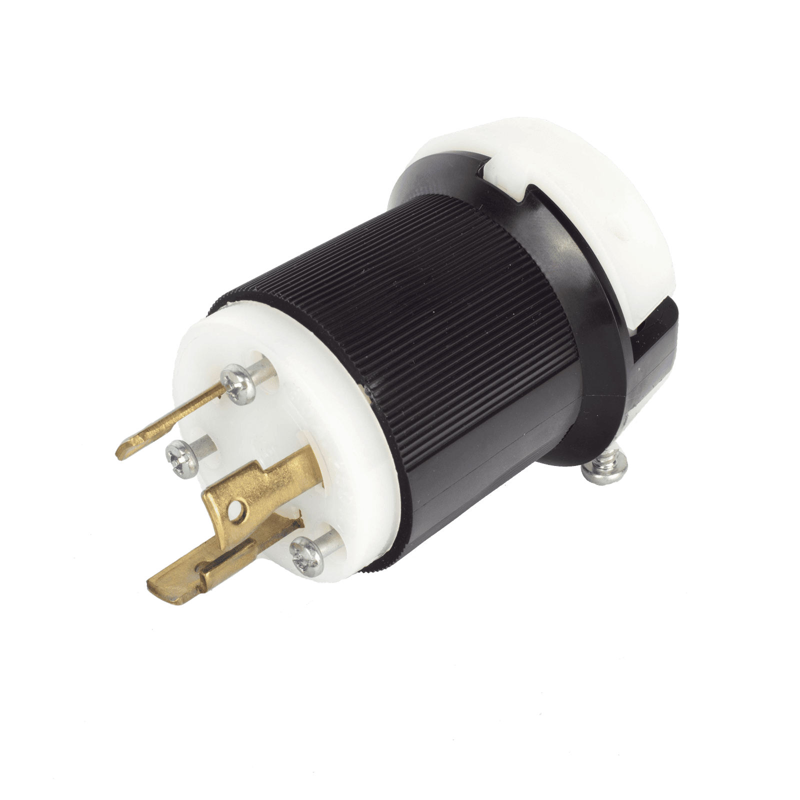 Clavija Industrial con Bloqueo de Media Vuelta / 30 A 250 V CA / 2 Polos 3 Hilos / Color Blanco y Negro / Nema L6-30P. HUB-HBL-2621 - HUBBELL