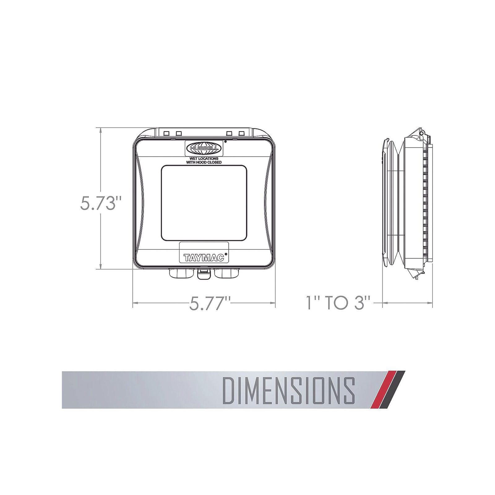 Cubierta Impermeable/ 2 Unidades/ Vertical/ Servicio Pesado/ Expandible/ Color Gris. HUB-ML-2500G - HUBBELL