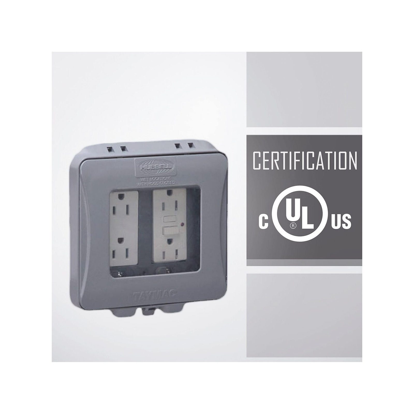 Cubierta Impermeable/ 2 Unidades/ Vertical/ Servicio Pesado/ Expandible/ Color Gris. HUB-ML-2500G - HUBBELL