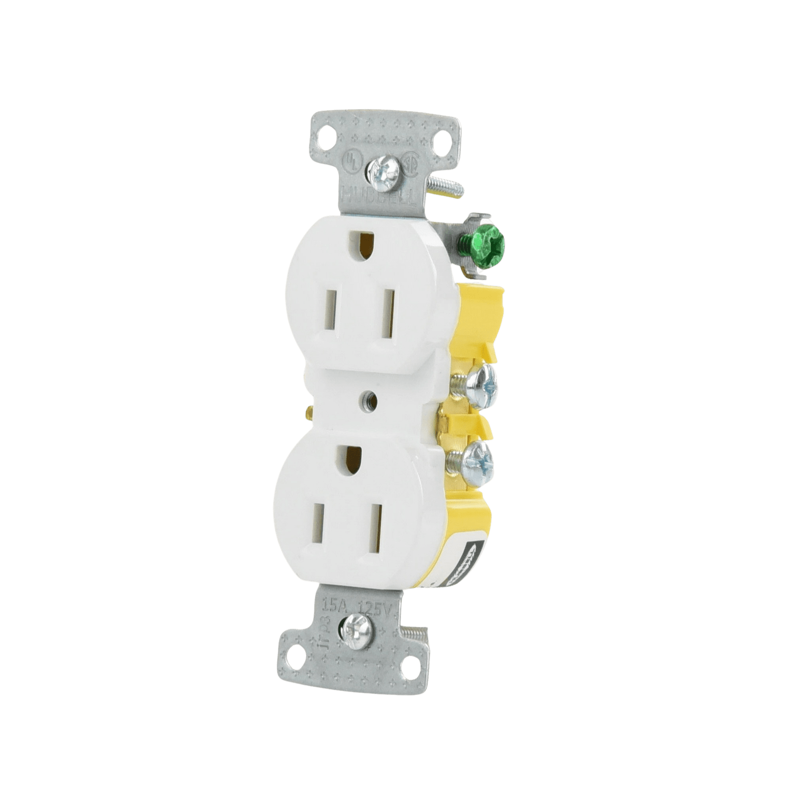 Contacto Duplex 15A 125V/ 2 Polos 3 Hilos/ Nema 5-15R/ Color Blanco. HUB-RR15W - HUBBELL