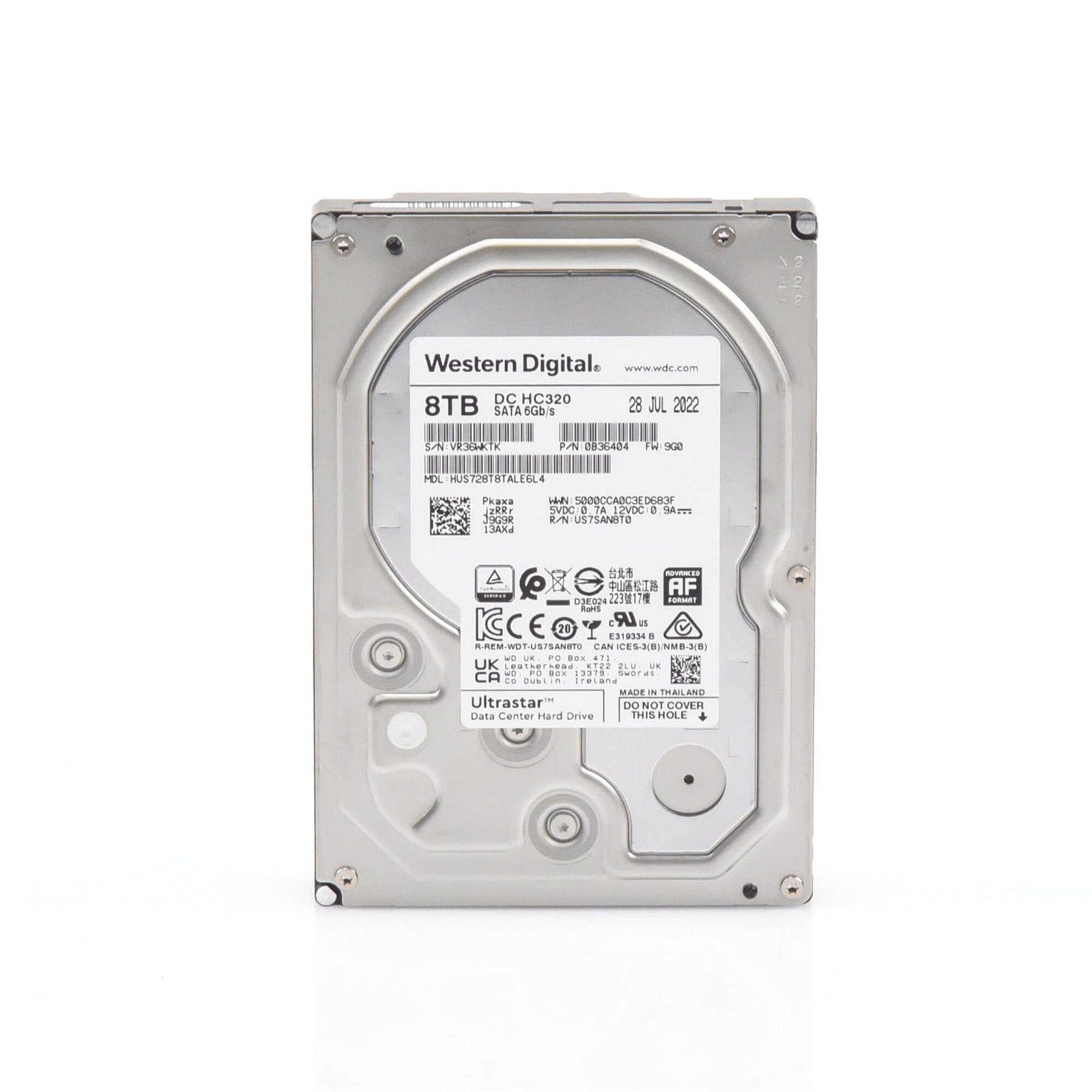 Disco Duro Enterprise 8 TB / Wester Digital (WD) / Serie Ultrastar / Recomendado para Data Center y NVRs de Alta Capacidad / Alto Performace HUS728T8TALE6L4 - Western Digital (WD)