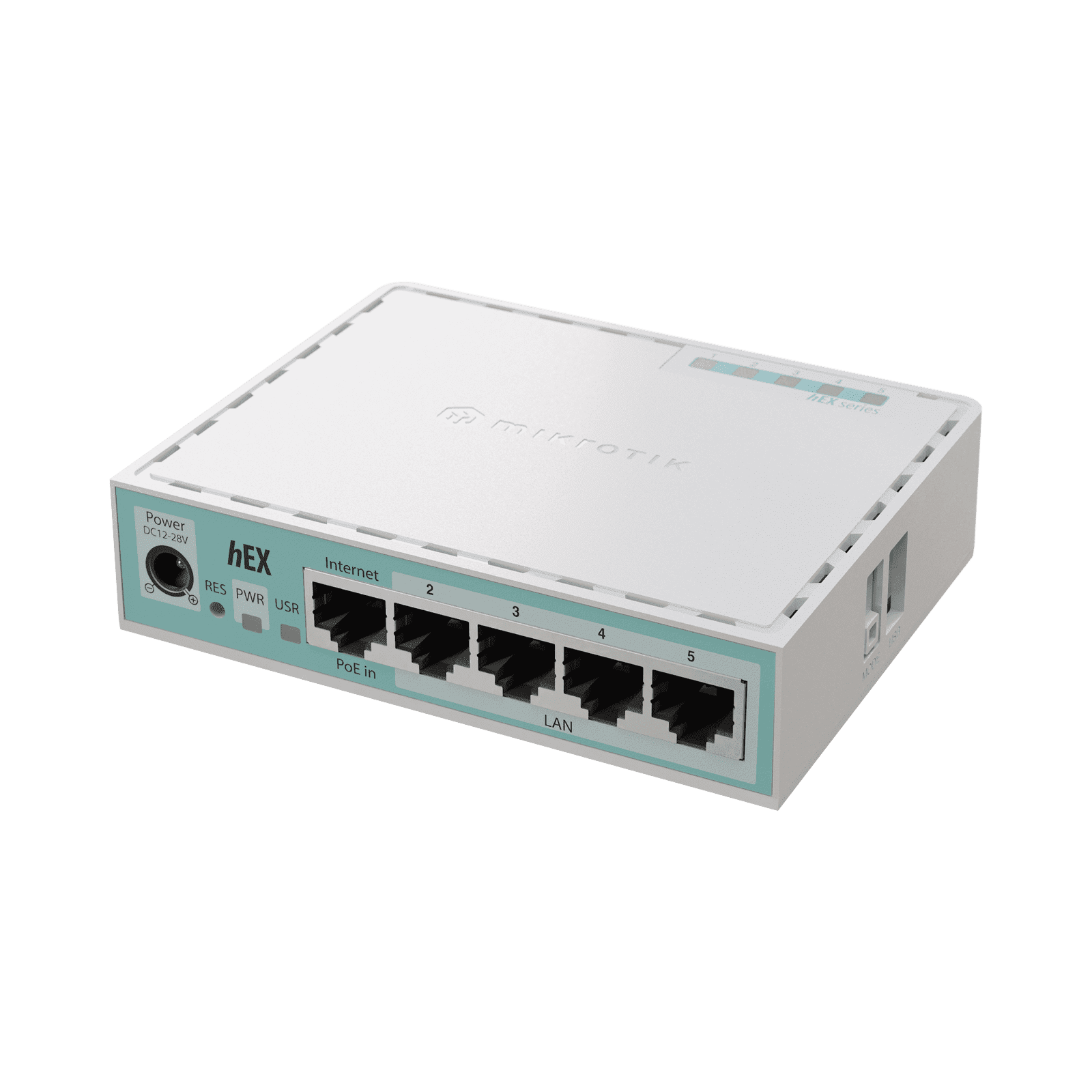 (Hex Version 2024) Router con 5 Puertos Gigabit Ethernet, 1 Puerto USB / CPU ARM Doble Nucleo/ RAM 512 MB/ Balanceo de Cargas E50UG - MIKROTIK