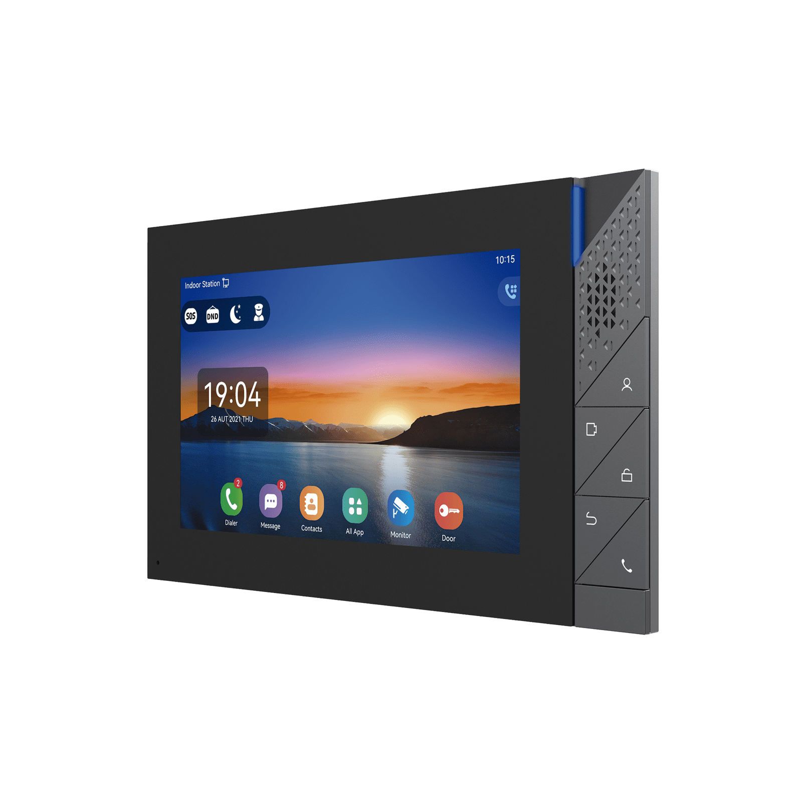 Monitor IP/SIP para interior con Android, Wi-Fi, Bluetooth, pantalla táctil de 7″, audio de 2 vías, PoE, 8 interfaces de entrada de alarma. I55A - FANVIL