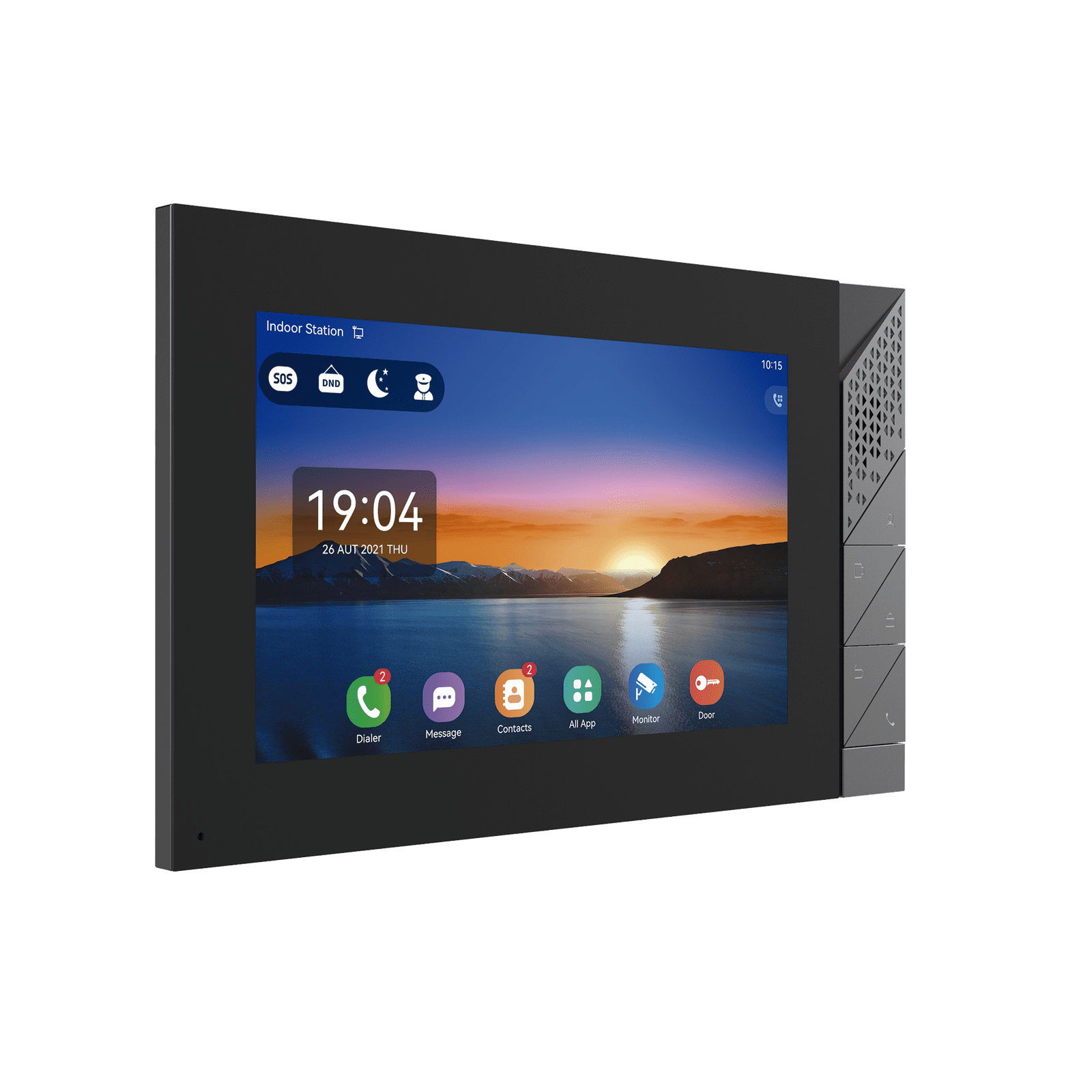 Monitor IP/SIP para interior con Android, Wi-Fi, Bluetooth, pantalla táctil de 7″, audio de 2 vías, PoE, 8 interfaces de entrada de alarma. I55A - FANVIL