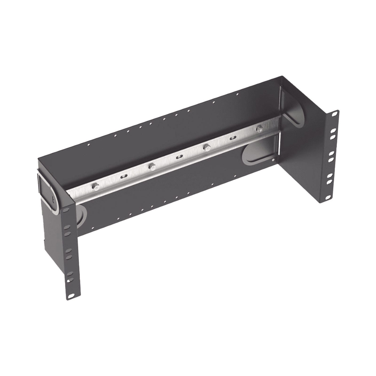 Soporte Industrial Para Instalar Equipos de Montaje en Riel DIN, Para Racks o Gabinetes Estándar de 19in, de 4UR, Color Negro IABDIN4 - PANDUIT
