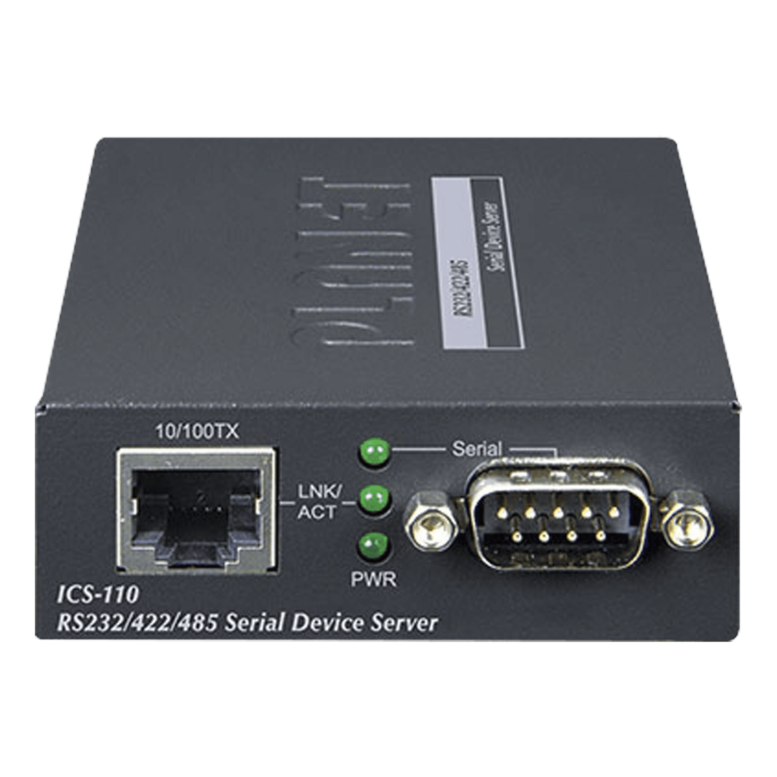 Convertidor de Medios de RS-232/ RS-422/ RS-485 a Fast Ethernet, Administración Web, SNMP y Telnet ICS-110 - PLANET