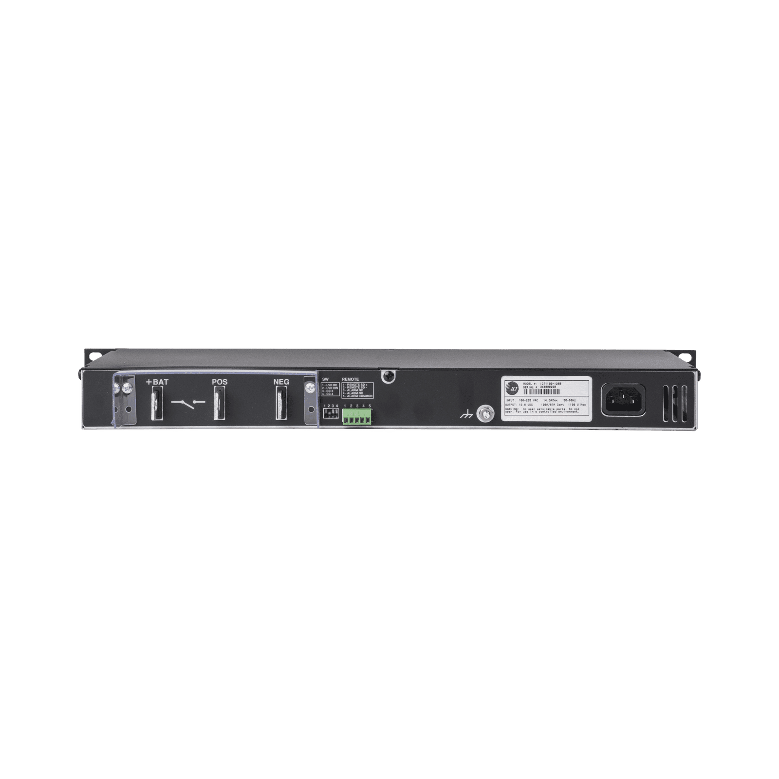 Fuente de Poder de Alta Eficiencia, 12.5 Amperes, 48 Vcc, , 1 Unidad Rack, Cargador de baterías, Función  LVD ICT69048SB - ICT