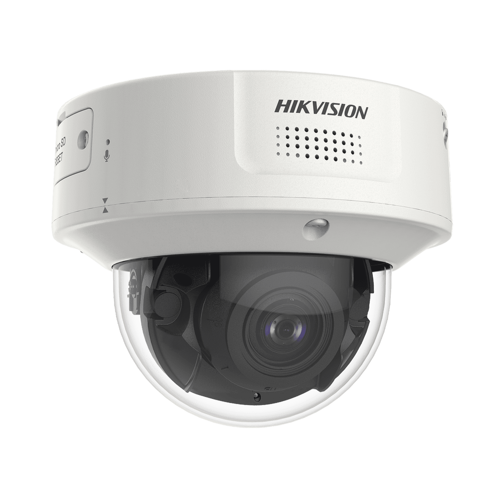 Domo IP 4 Megapixel / Lente Mot. 2.8 a 12 mm / 40 mts IR EXIR / IK10 / IP67 / H.265+ / WDR 140 dB / Captura Facial / DeepinView / Búsqueda por Atributos / 2 Micrófonos Integrados / Micro SD IDS-2CD7146G0-IZS(D) - HIKVISION