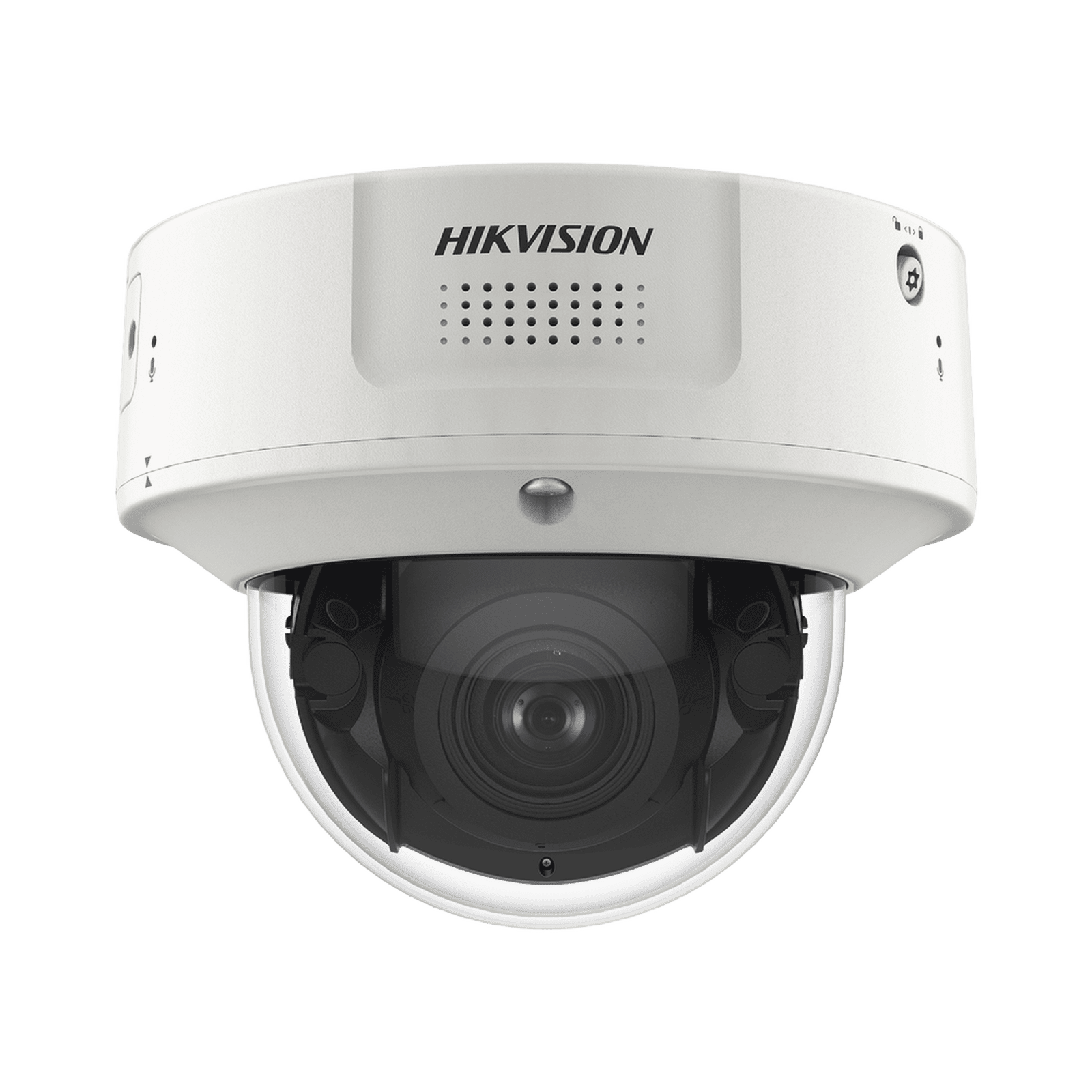 Domo IP 8 Megapixel / Lente Mot. 2.8 a 12 mm /  DARKFIGHTER / WDR 120 dB / IK10 / 30 mts IR / Conteo Facial / Detección Facial / Interior / PoE / Búsqueda por Atributos / Micrófono Integrado / Micro SD IDS-2CD7186G0-IZS(D) - HIKVISION