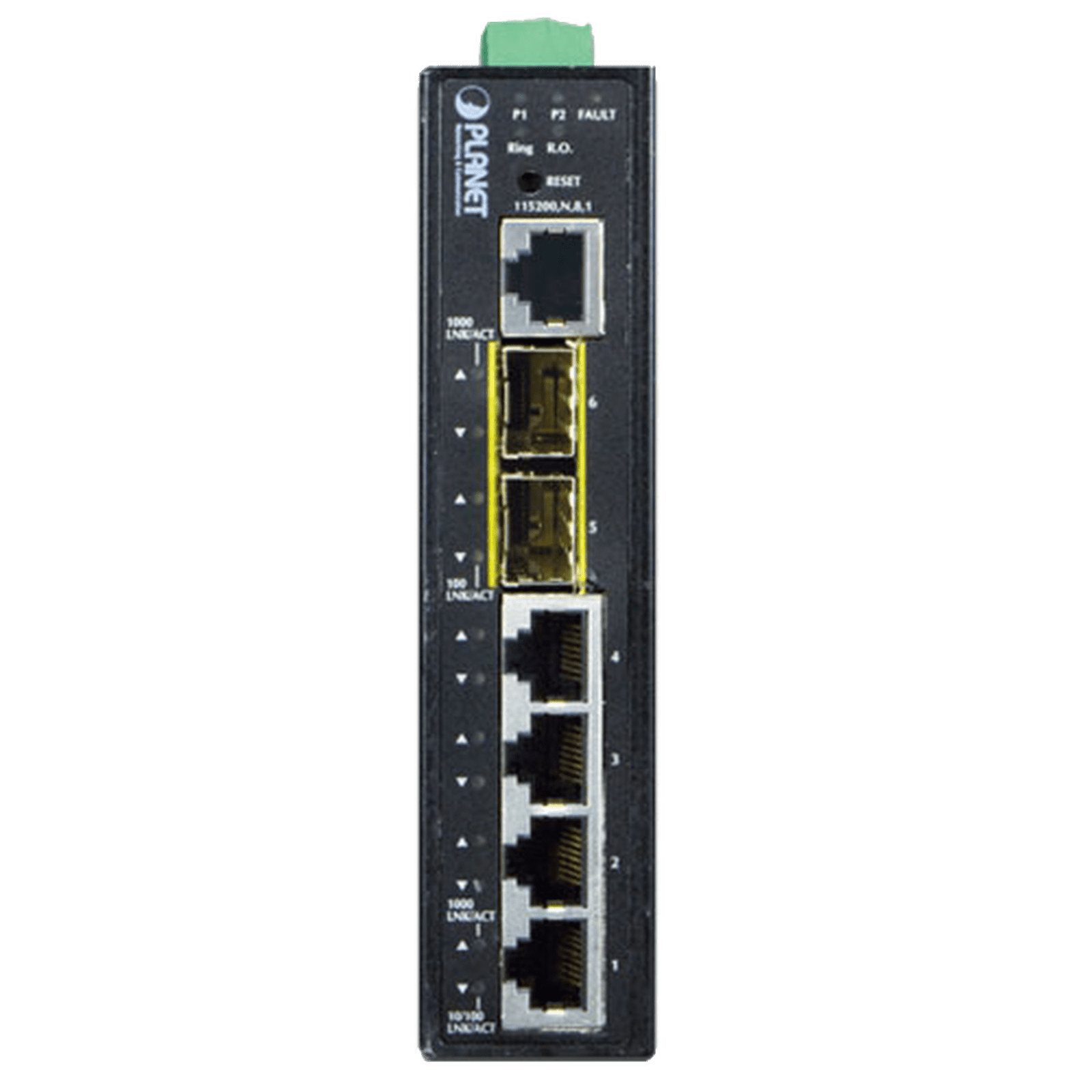 Switch Industrial Administrable Capa 2 con 4 Puertos 10/100/1000T y 2 Puertos SFP 1G/2.5G IGS-5225-4T2S - PLANET
