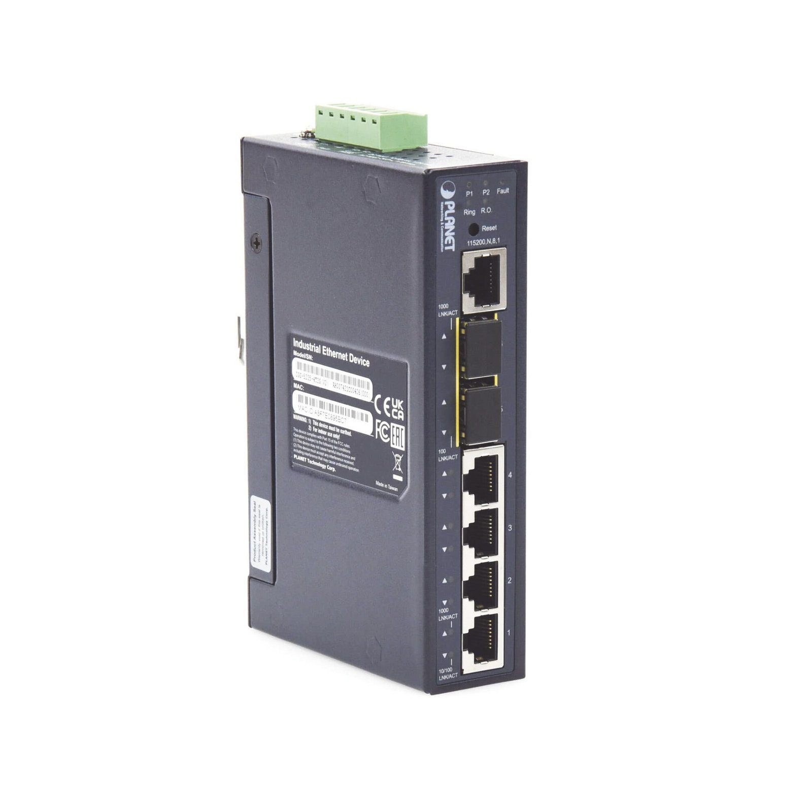 Switch Industrial Administrable Capa 2 con 4 Puertos 10/100/1000T y 2 Puertos SFP 1G/2.5G IGS-5225-4T2S - PLANET