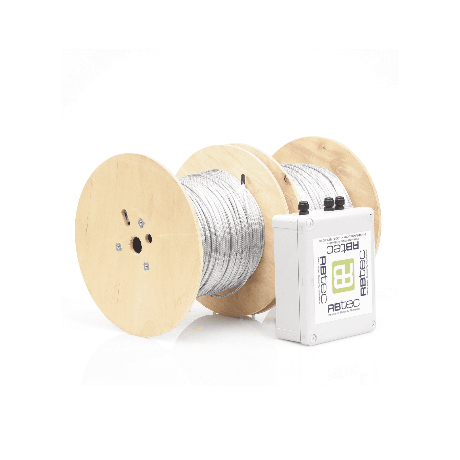 Kit de Cable Sensor Perimetral para Cerca Ciclonicas IRONCLAD / 610 METROS DE PROTECCION / 2 ZONAS; 305 METROS POR ZONA / Sin Falsas Alarmas por Viento / TODO Incluido/ TARJETA LPU400/ Calibración por Software IROC-2Z-1000-V2 - RBTEC