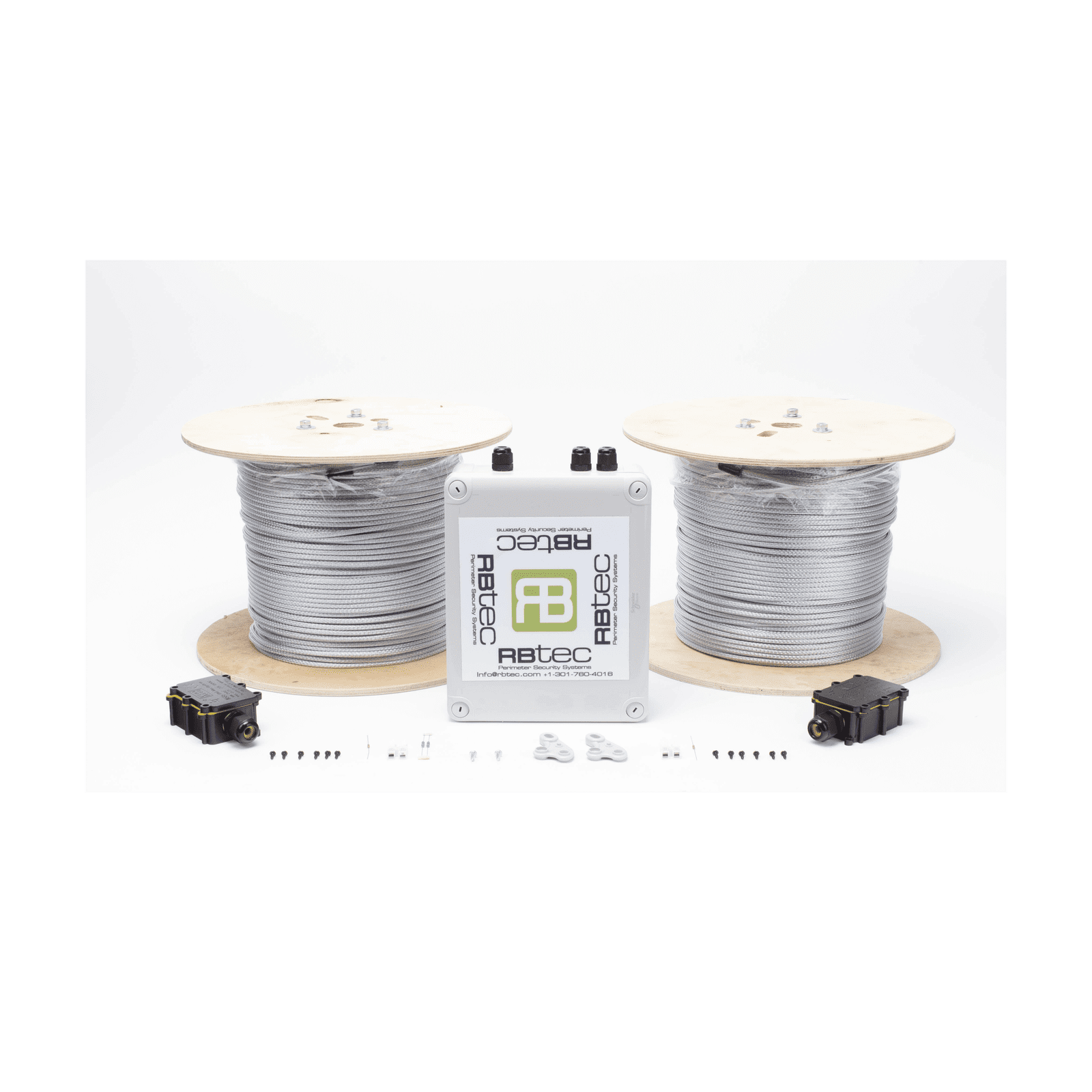 Kit de Cable Sensor Perimetral para Cerca Ciclonicas IRONCLAD / 610 METROS DE PROTECCION / 2 ZONAS; 305 METROS POR ZONA / Sin Falsas Alarmas por Viento / TODO Incluido/ TARJETA LPU400/ Calibración por Software IROC-2Z-1000-V2 - RBTEC