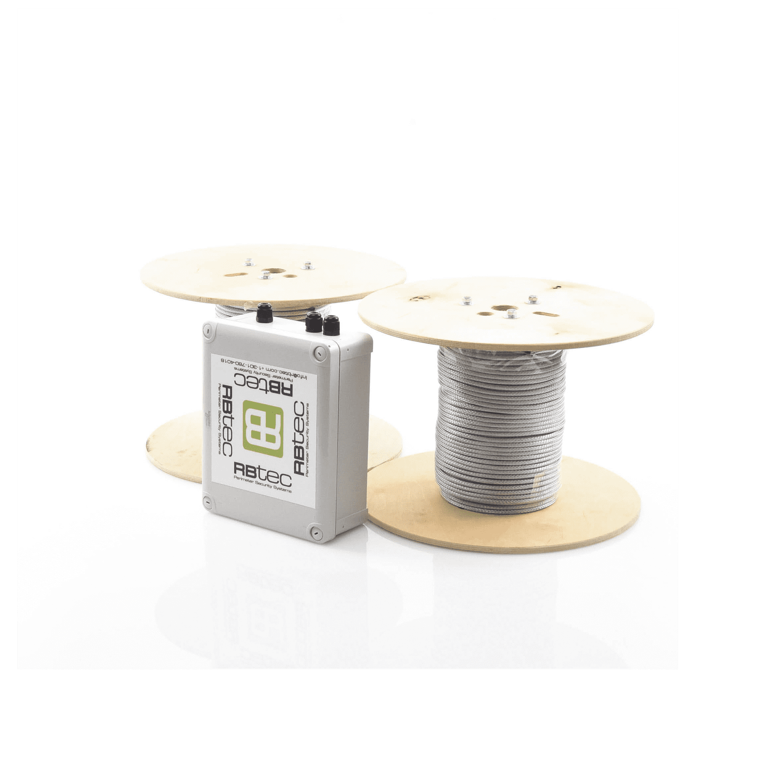 Kit de Cable Sensor Para Cerca Ciclonica IRONCLAD / 150 METROS / 2 ZONAS; 75 METROS POR ZONA / Sin Falsas Alarmas por Viento / TODO Incluido/TARJETA LPU400/ Calibración por Software IROC-2Z-250-V2 - RBTEC