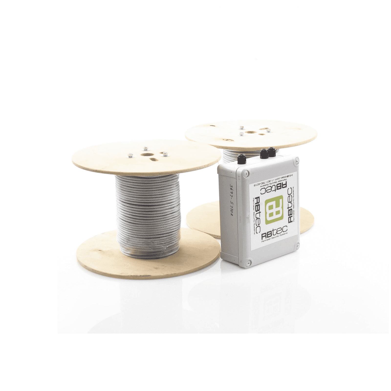 Kit de Cable Sensor Para Cerca Ciclonica IRONCLAD / 150 METROS / 2 ZONAS; 75 METROS POR ZONA / Sin Falsas Alarmas por Viento / TODO Incluido/TARJETA LPU400/ Calibración por Software IROC-2Z-250-V2 - RBTEC