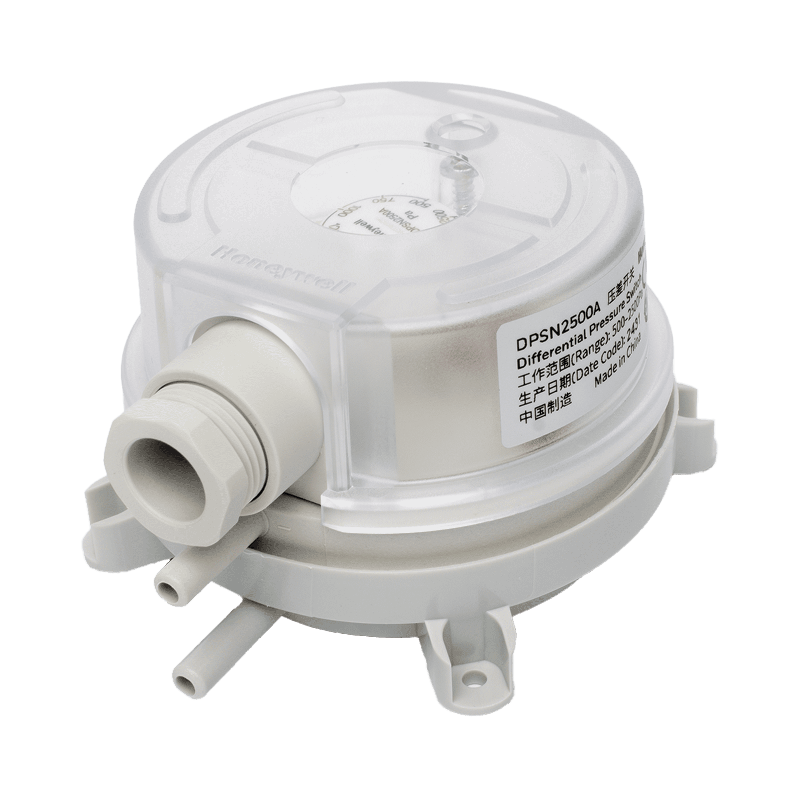 Interruptor de presión de aire: 500 a 2500 Pa Rango de presión diferencial: 150 Pa Valor promedio DPSN2500A - HONEYWELL BMS