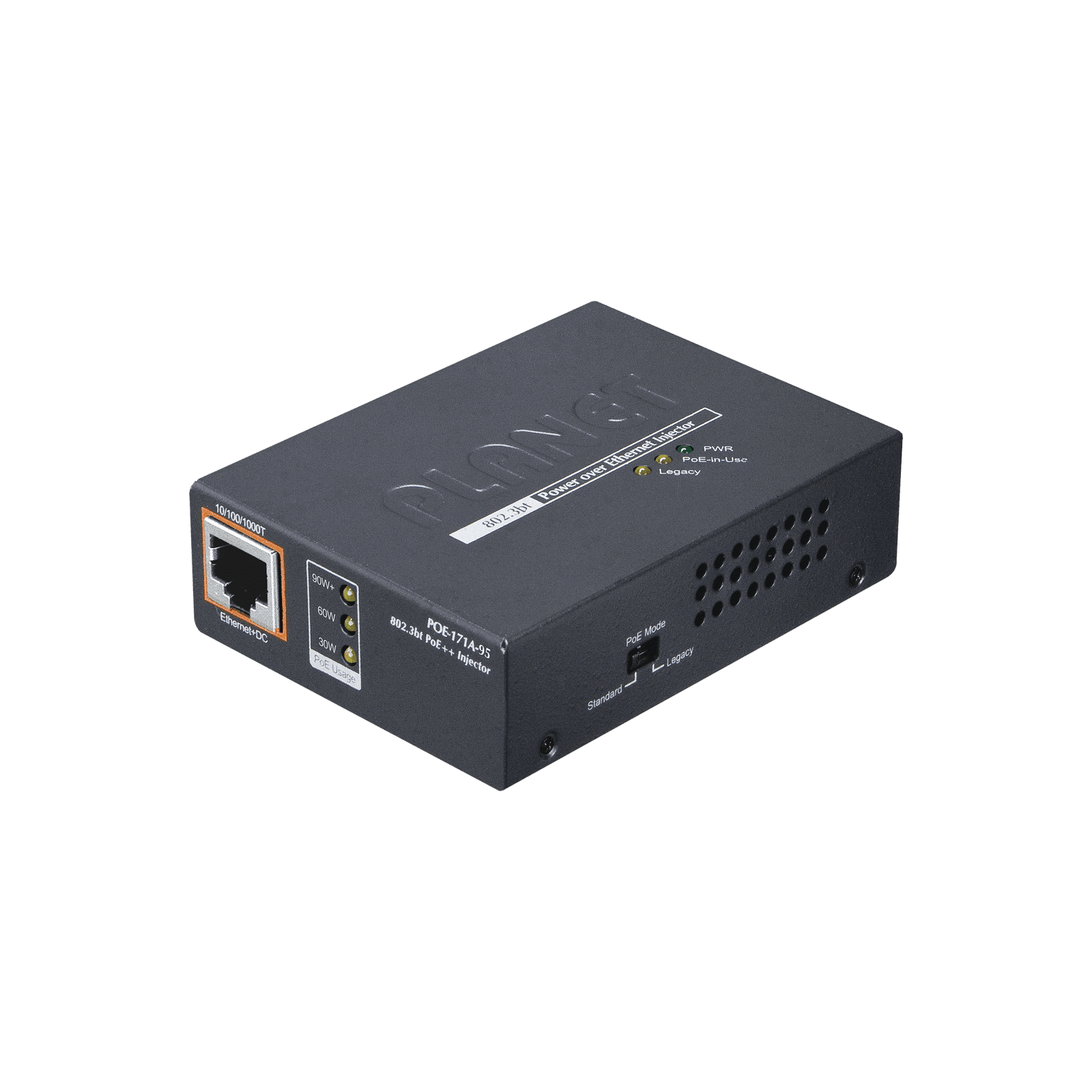Inyector PoE 802.3af/at/bt , Hasta 95 Watts, Puerto Gigabit con Fuente Externa POE-171A-95 - PLANET