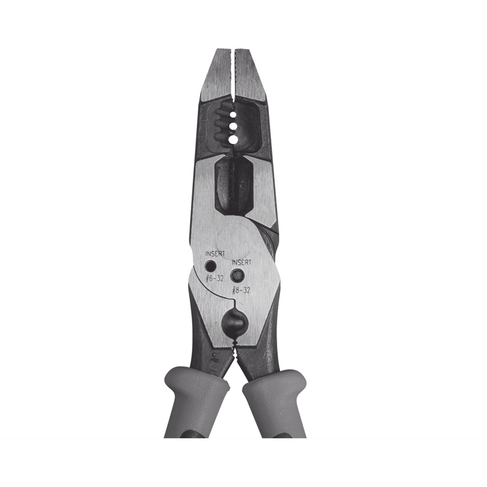 Pinza Híbrida con Ponchadora de 8″. Pela Cable Sólido de 10-14 AWG y Cable Trenzado de 12-16 AWG J215-8CR - KLEIN TOOLS