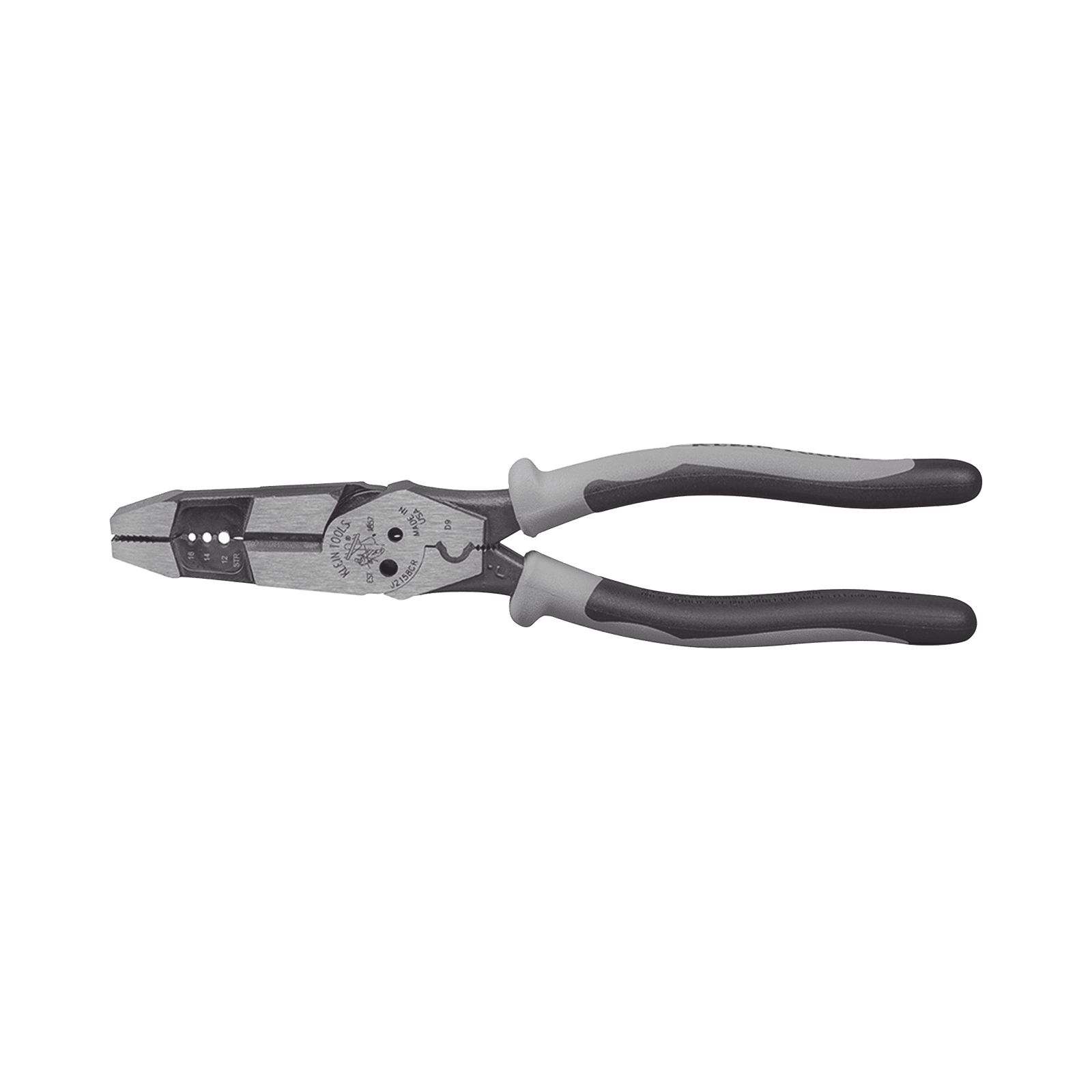 Pinza Híbrida con Ponchadora de 8″. Pela Cable Sólido de 10-14 AWG y Cable Trenzado de 12-16 AWG J215-8CR - KLEIN TOOLS
