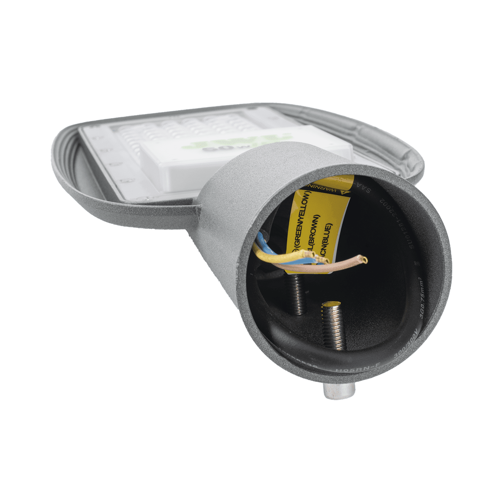 Luminaria LED con Fotocelda 50 W/ 100 – 265 V CA ~50/60 Hz / Color Blanco/ Dimensiones 160 x 390 x 78 mm / Ángulo de Luz 135°. JALP02-50X - JWJ