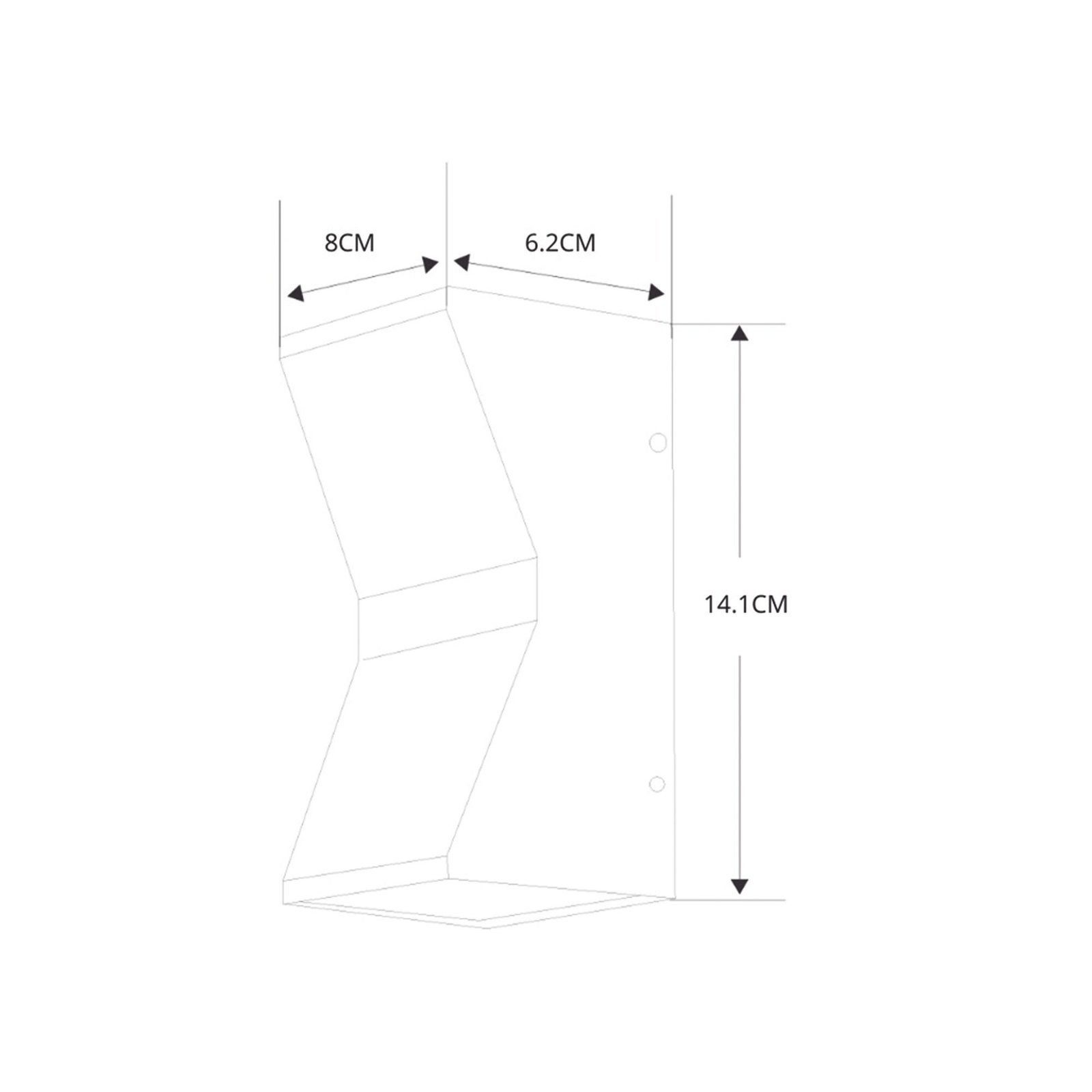 Lámpara Arbotante 6 W 330 lm / Dimensiones 141 x 80 mm / 85 – 265 Vca~ 50/60Hz / Luz Cálida 2 700 K / Uso en exterior IP 54. JPAA-0605 - JWJ