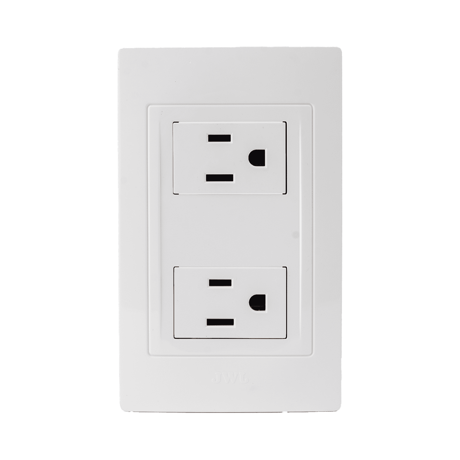 Placa con 2 Tomas de Corriente 2P Y T / 127 V~60 HZ 15 A / 1 Modulo. JTL-B72-23 - JWJ