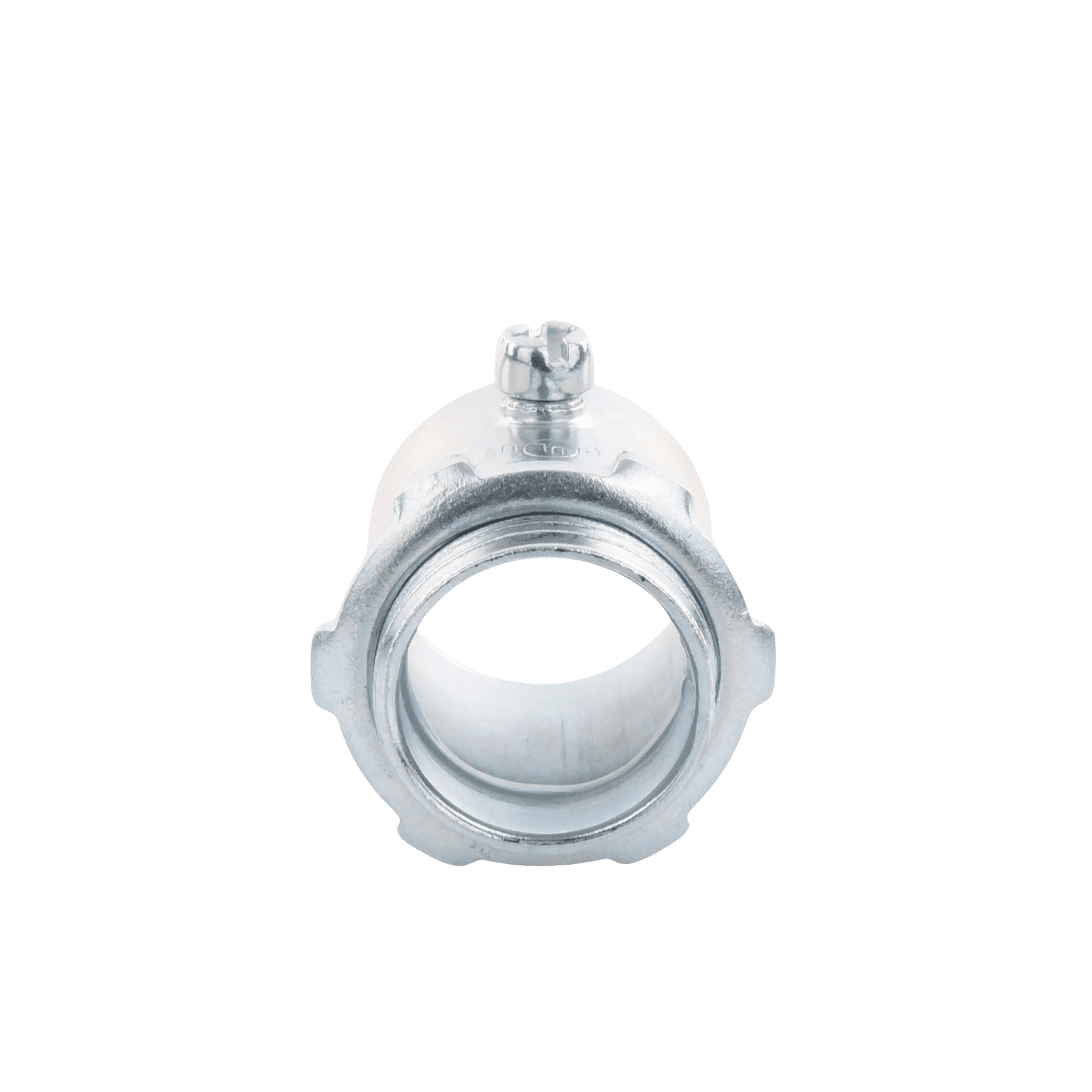 Conector 1″ (25mm) pared delgada con tornillo tipo americano galvanizado etiqueta verde JU-PD-100-CON - JUPITER