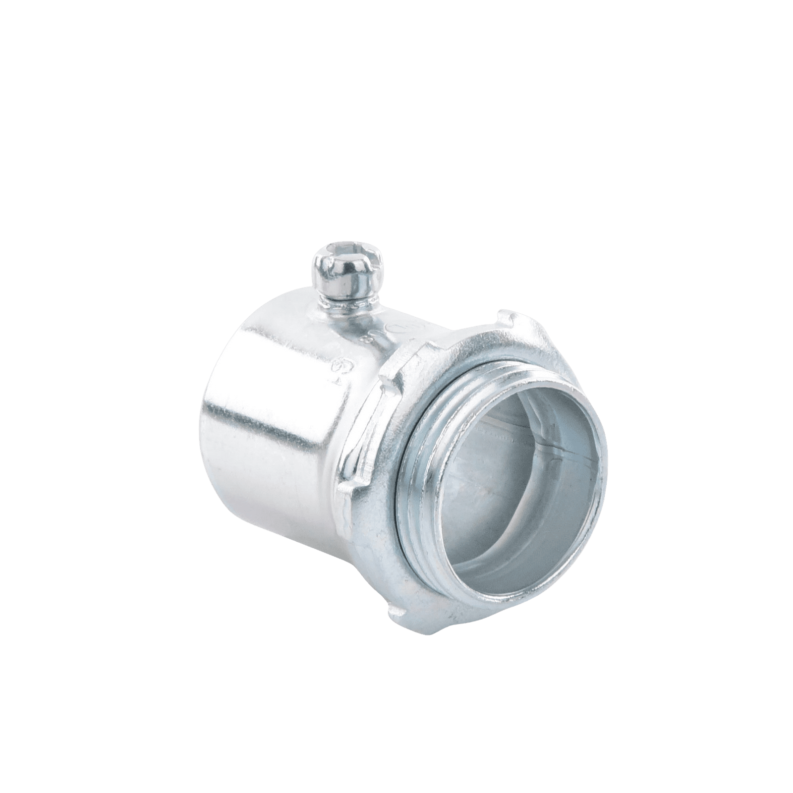 Conector 1″ (25mm) pared delgada con tornillo tipo americano galvanizado etiqueta verde JU-PD-100-CON - JUPITER