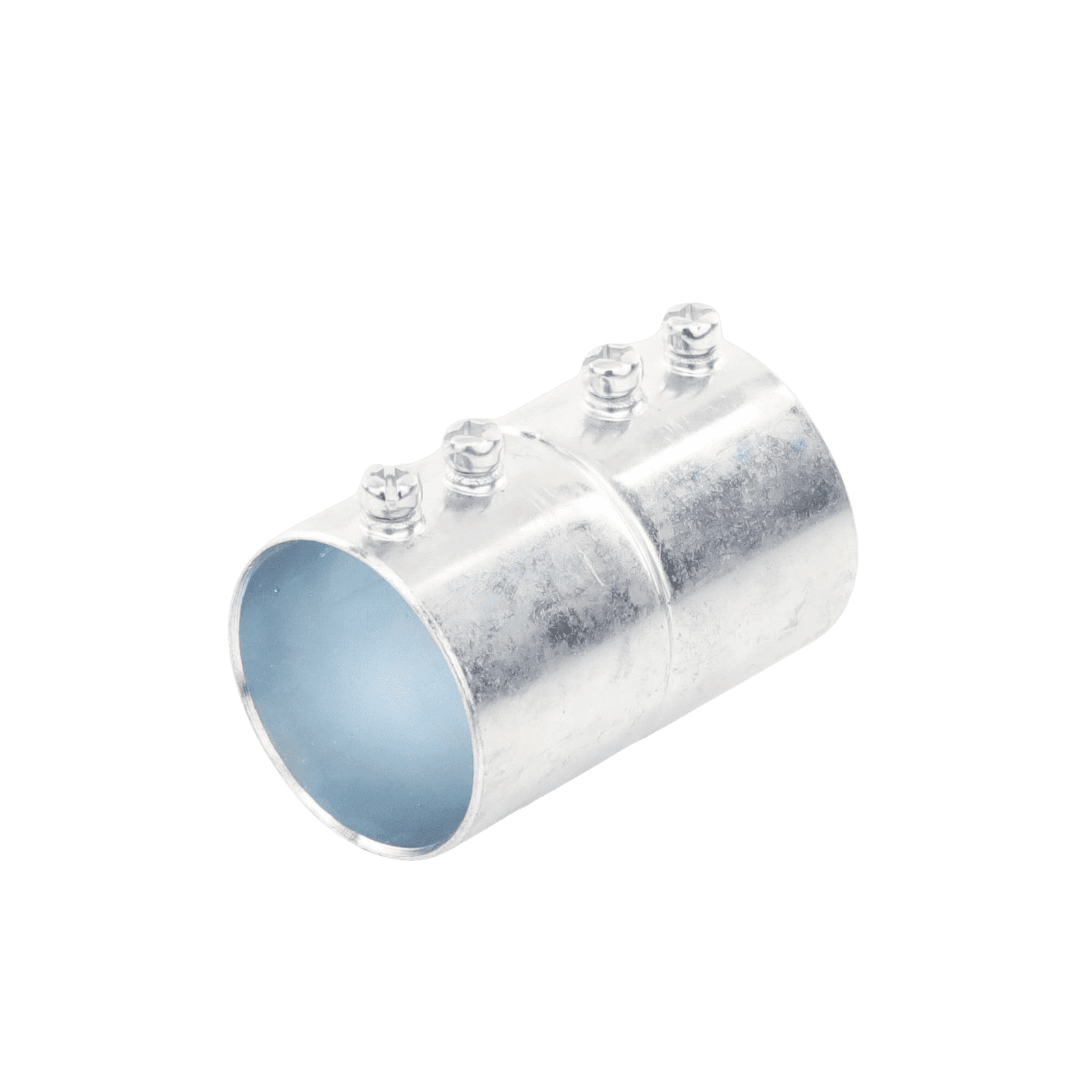 Cople 1 1/2″ (38mm) con tornillo pared delgada galvanizado etiqueta verde JU-PD-112-COP - JUPITER