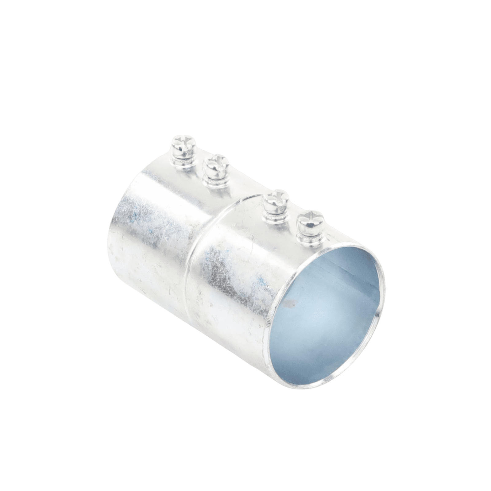 Cople 1 1/2″ (38mm) con tornillo pared delgada galvanizado etiqueta verde JU-PD-112-COP - JUPITER
