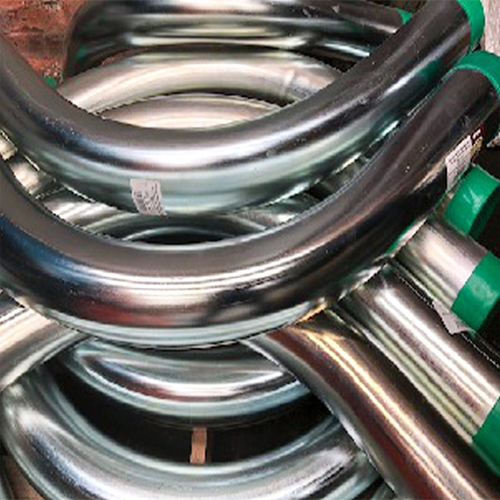 Codo de 90° de 2″ (52mm) pared delgada galvanizado etiqueta verde JU-PD-200-COD - JUPITER