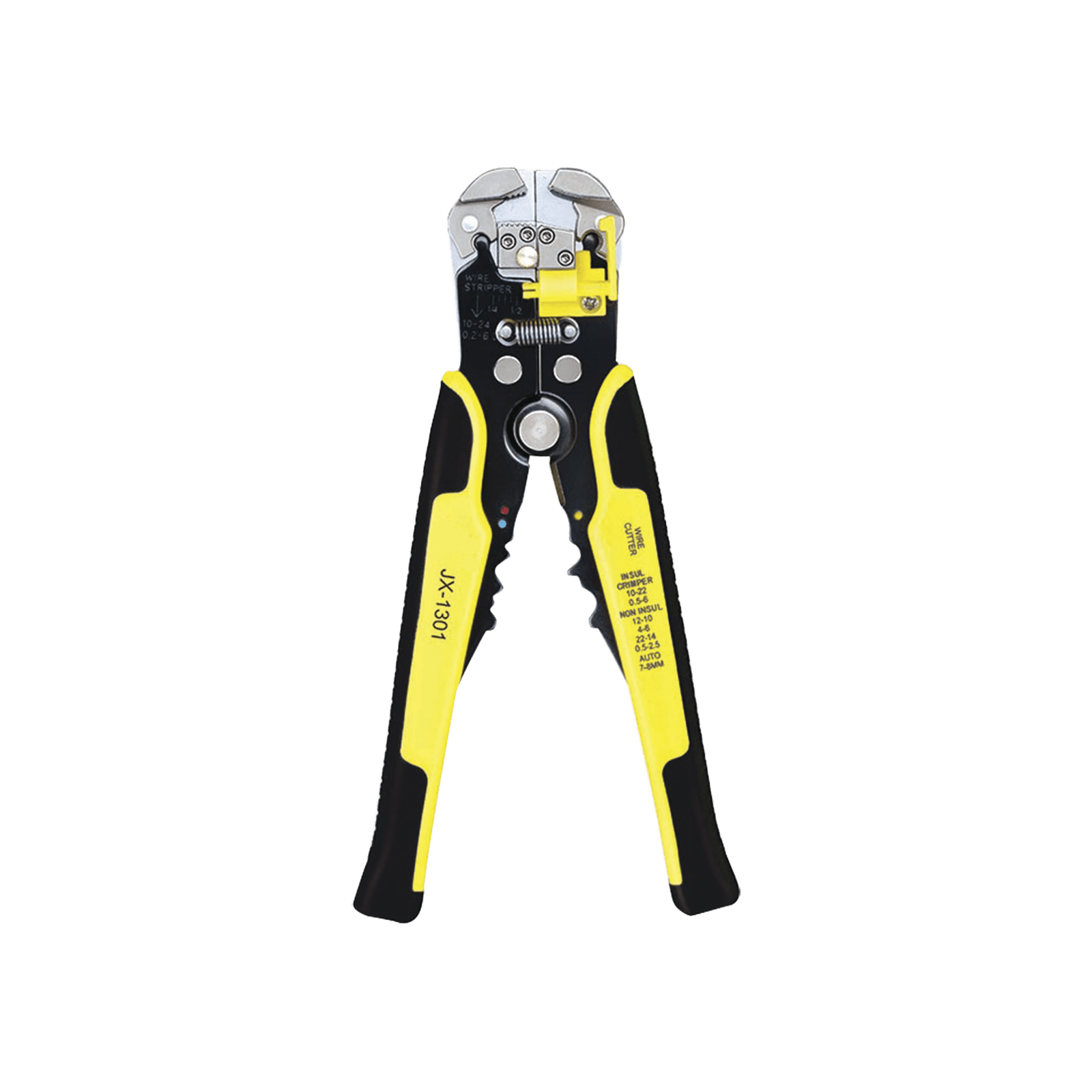 Pinza multifuncional Pelacables, con terminal de pestaña, prensado automático de color amarillo. JX-1301 - EPCOM POWERLINE