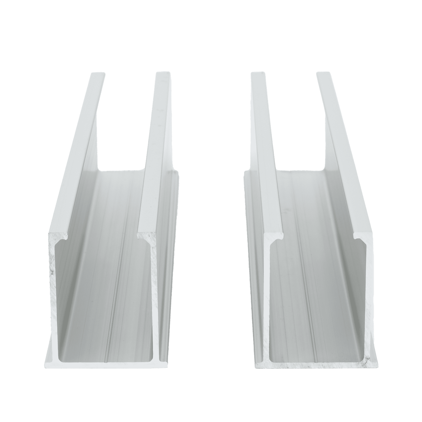 Juego de 2 Mini Rieles De Aluminio para Montaje de Módulos Solares en Techo (Instalación plana 0°). Incluye 4 Tornillos Perforantes. VEKTORMINI - EPCOM POWERLINE