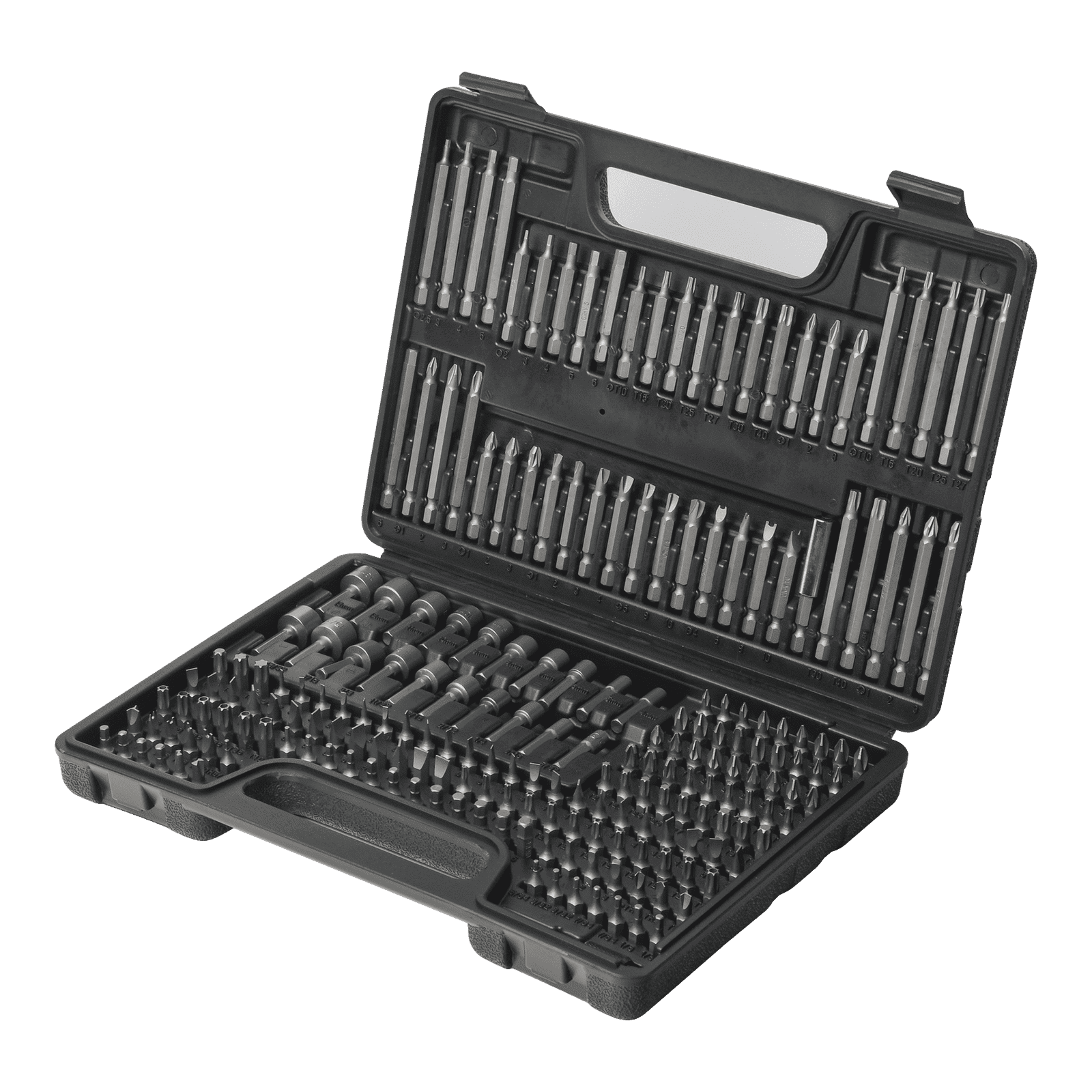 Juego de 208 Puntas para Taladro Entrada Hexagonal 1/4″. Incluye Estuche. PST-C010-03 - PRECISION