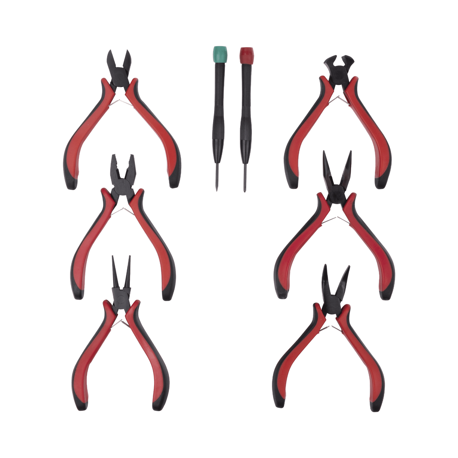 Juego de Herramientas con 6 Pinzas Eléctricas de 4.5″ + 2 Desarmadores de Precisión (Plano y Cruz). EPNTK8 - EPCOM POWERLINE