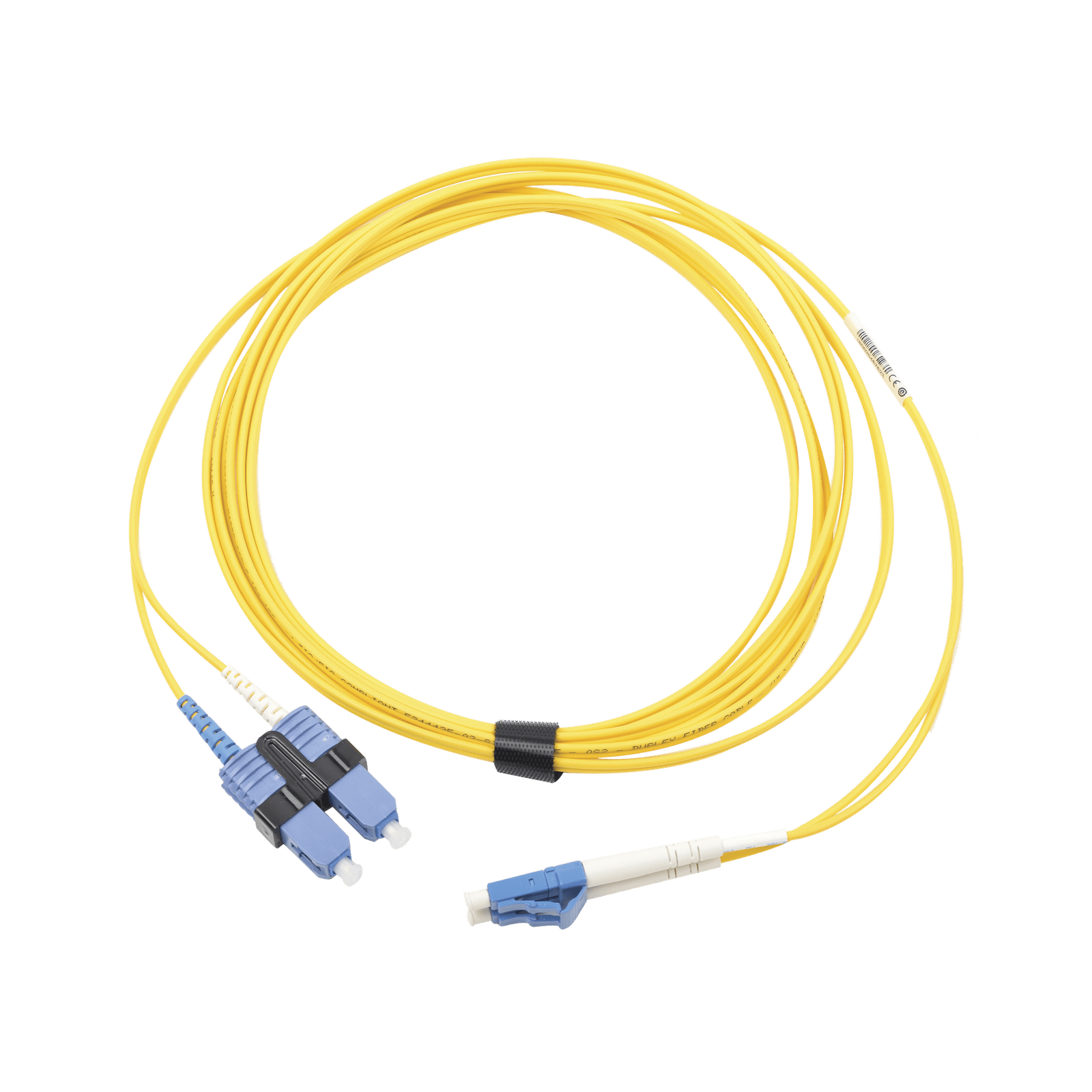 Jumper de Fibra Óptica Monomodo (OS2), XGLO, LC/UPC-SC/UPC Duplex, OFNR, Color Amarillo, 10 Metros FJ2-LCUSCUL-10 - SIEMON