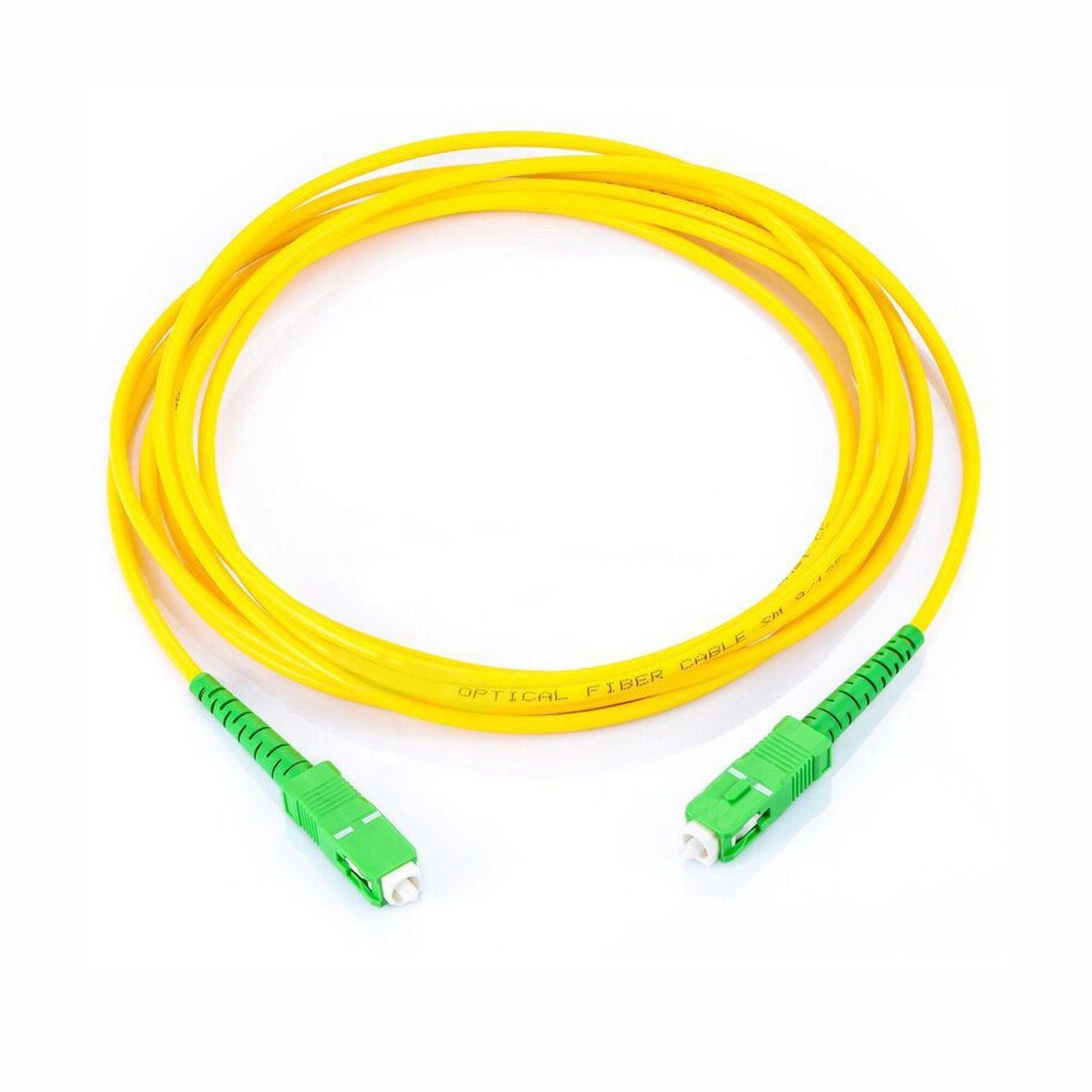 Jumper de Fibra Óptica Monomodo SC/APC SC/APC Simplex, color amarillo, 2 metros LP-FO-SCA-SCA-02 - LINKEDPRO BY EPCOM