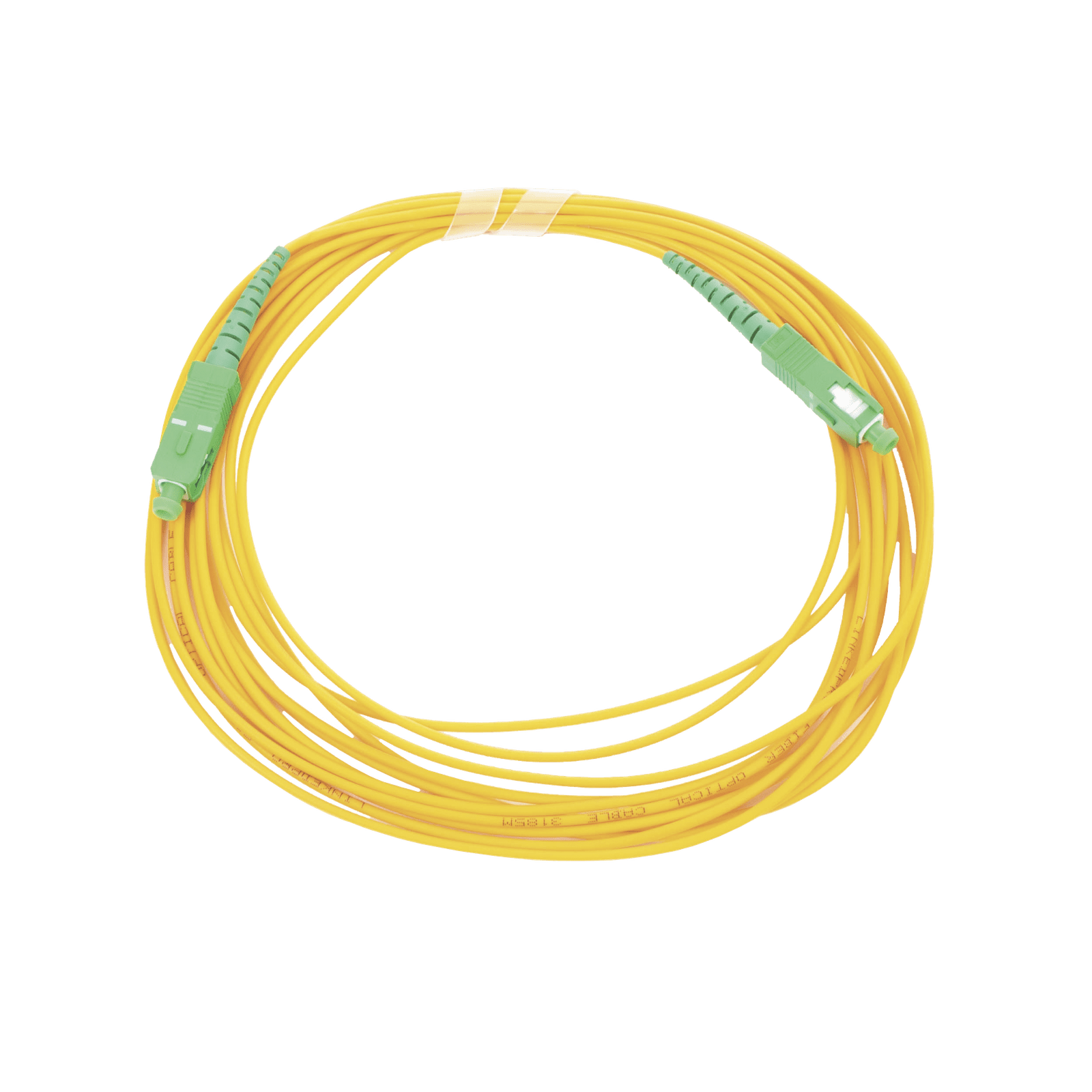 Jumper de Fibra Óptica Monomodo SC/APC – SC/APC Simplex, color amarillo, 5 metros LP-FO-SCA-SCA-05 - LINKEDPRO BY EPCOM