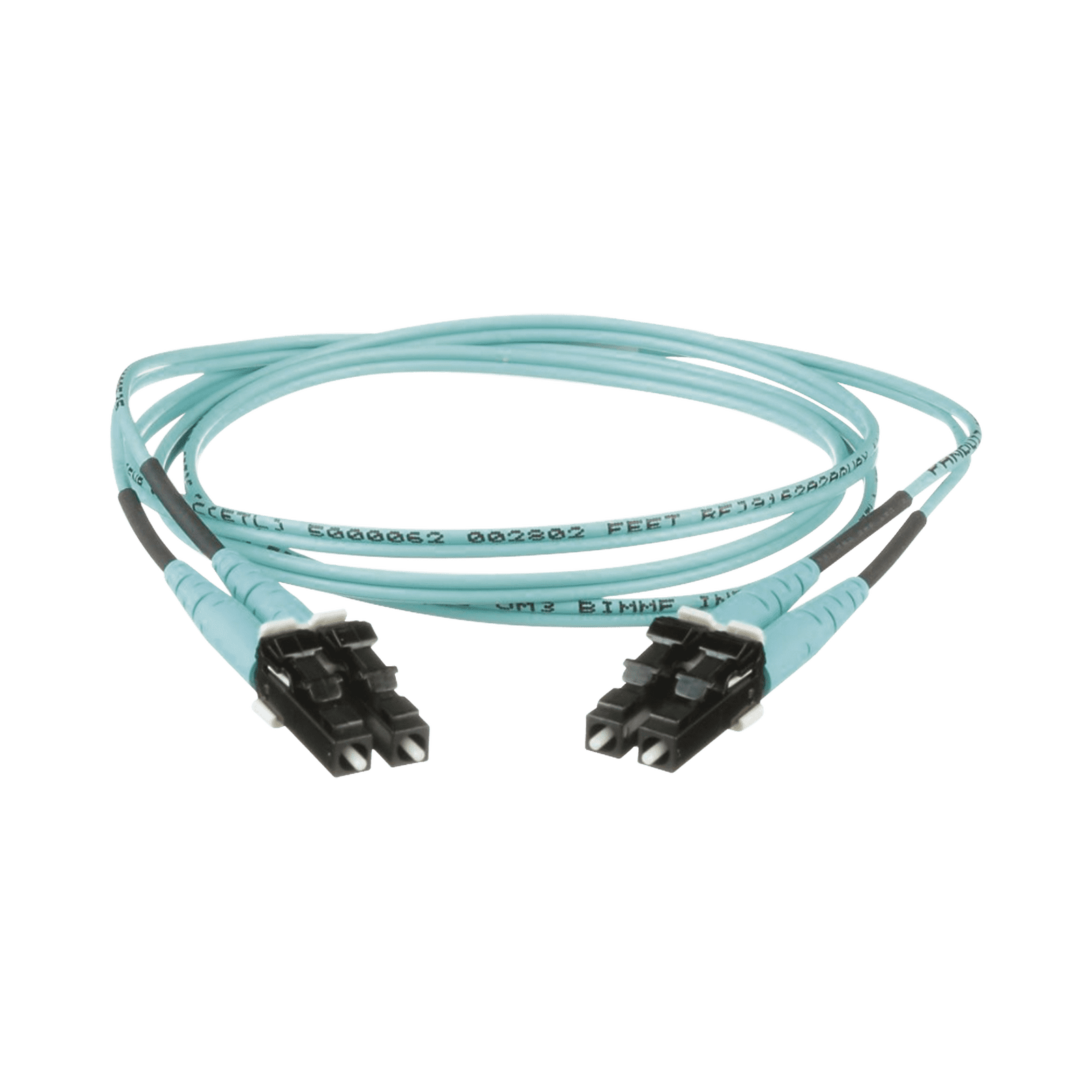 Jumper de Fibra Optica Multimodo 50/125 OM3, LC-LC Duplex, OFNR (Riser), Color Aqua, 1 Metro FX2ERLNLNSNM001 - PANDUIT