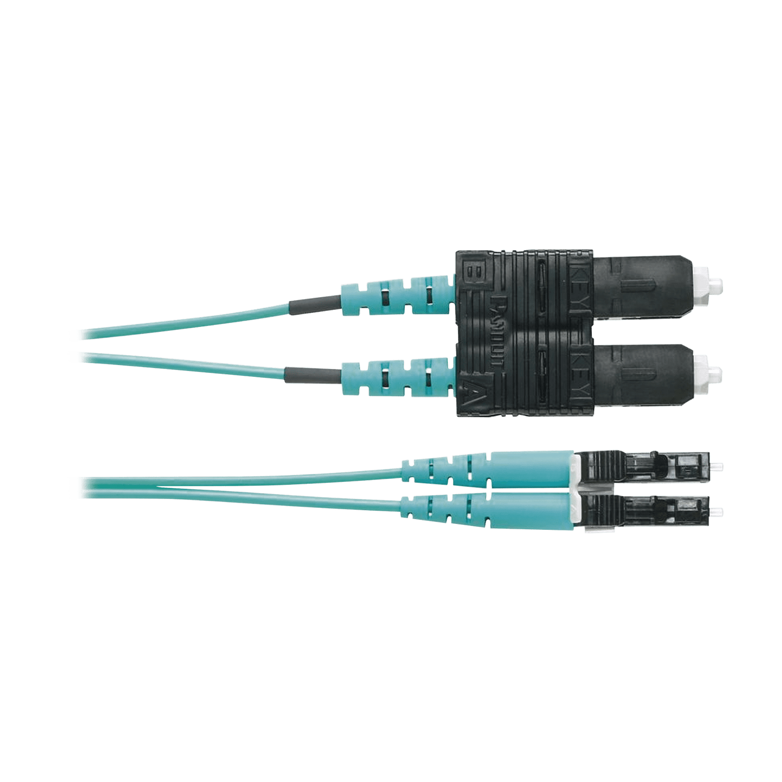 Jumper de Fibra Optica Multimodo 50/125 OM4, LC-SC Duplex, OFNR (Riser), Color Aqua, 3 Metros FZ2ERLNSNSNM003 - PANDUIT