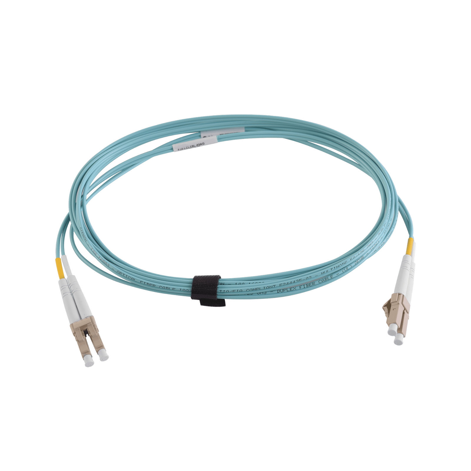 Jumper de Fibra Óptica Multimodo 50/125 XGLO OM4, LC-LC Duplex, OFNR, Color Aqua, 3 Metros FJ2-LCLC5V-03AQ - SIEMON