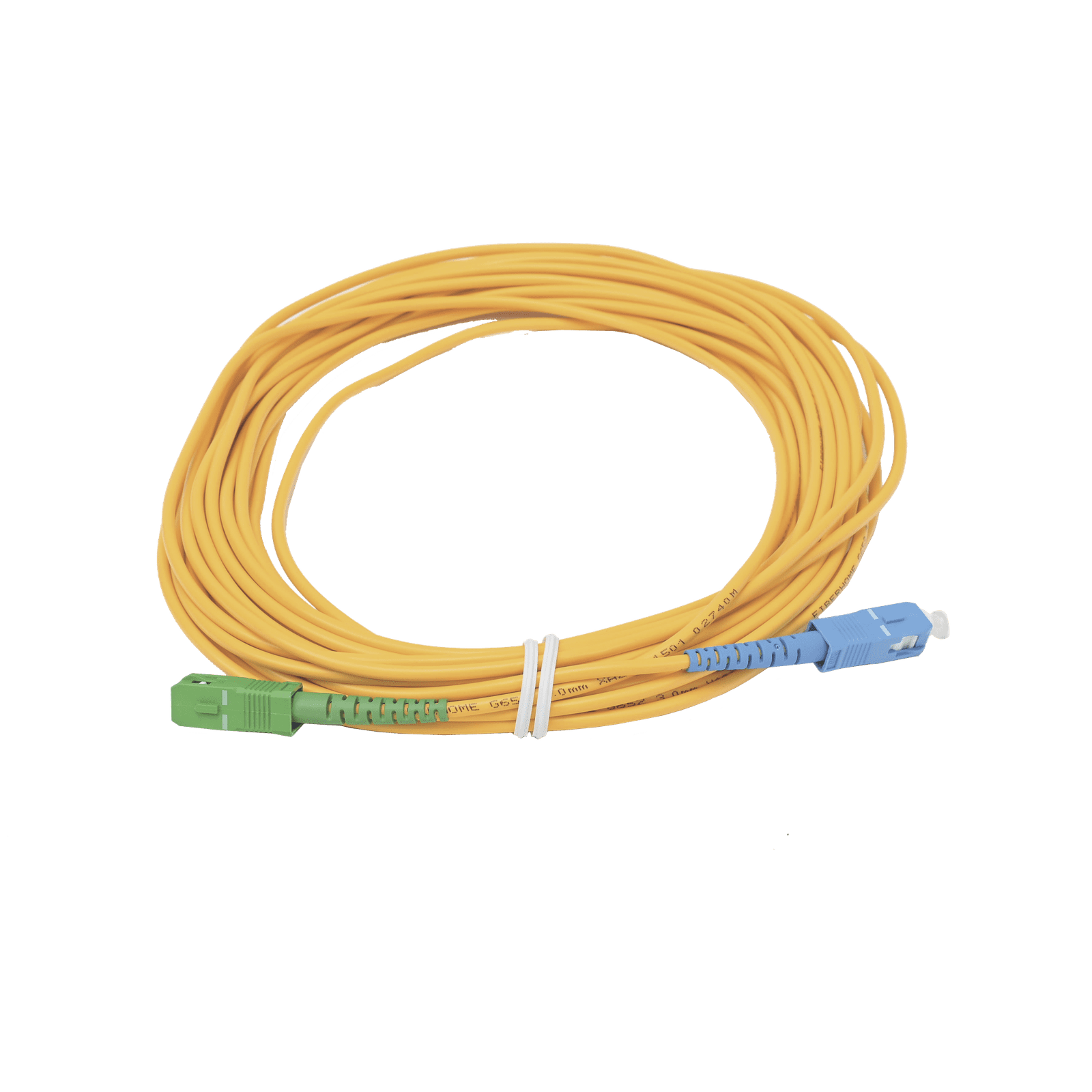 Jumper de Fibra Óptica Simplex, Monomodo, con Conectores SC/UPC-SC/APC, de 10 Metros OFC-SC/UPC-SC/APC-S-30-10 - FIBERHOME