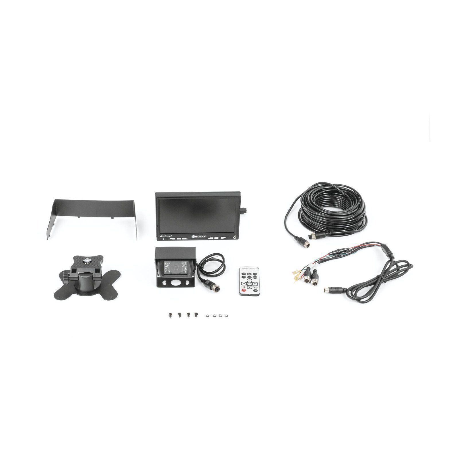 Sistema Profesional Alámbrico de Cámara de Reversa y Monitor para Vehículos de Trabajo y Montacargas K7000B - ECCO