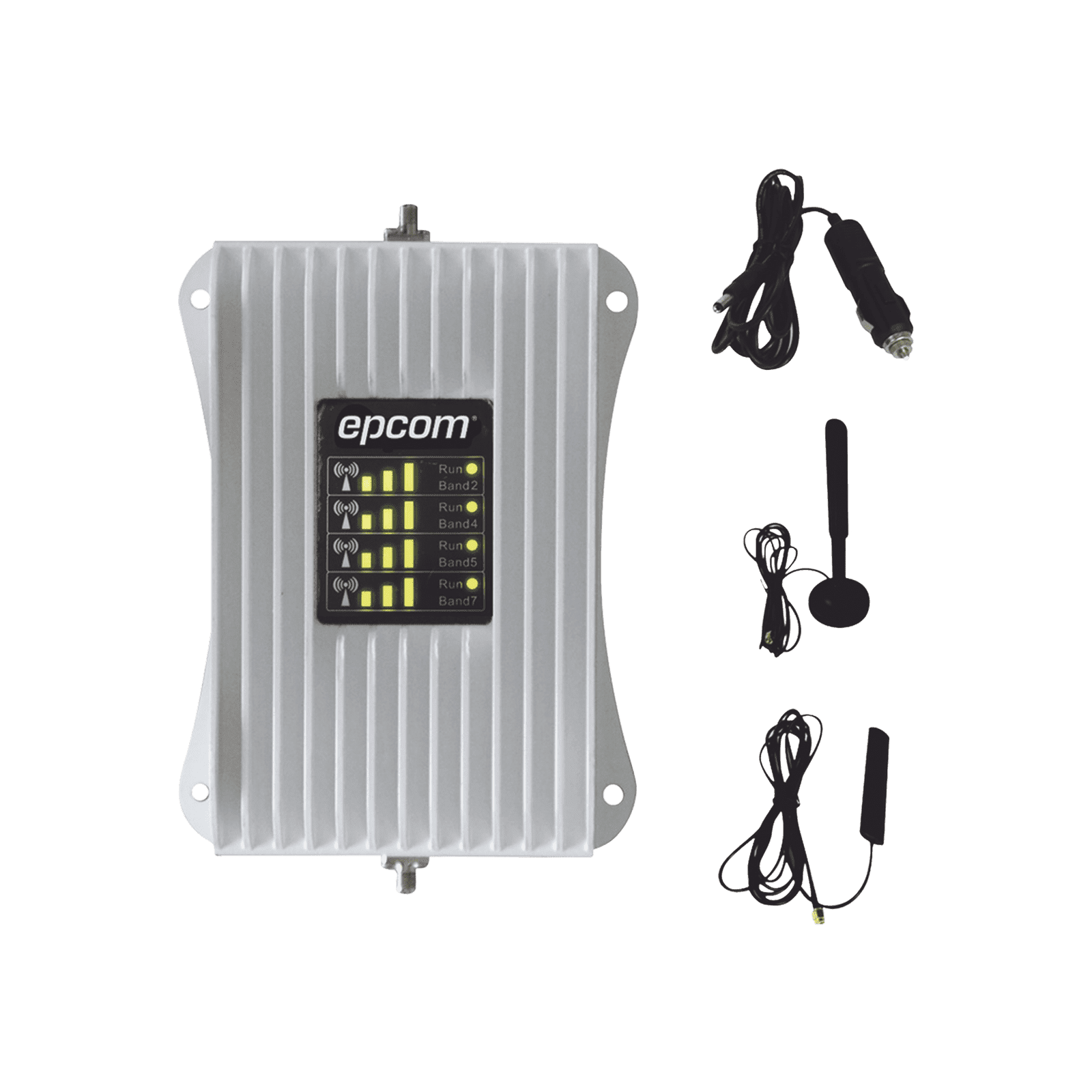 KIT Amplificador de Señal Celular Para Vehículo/ Soporta y Mejora la Señal Celular 5G, 4G LTE/ Múltiples Operadores, usuarios y dispositivos/ Ideal para Vehículo tipo Camioneta, Pick up o Sedán. EP-AM23-4GV2 - EPCOM